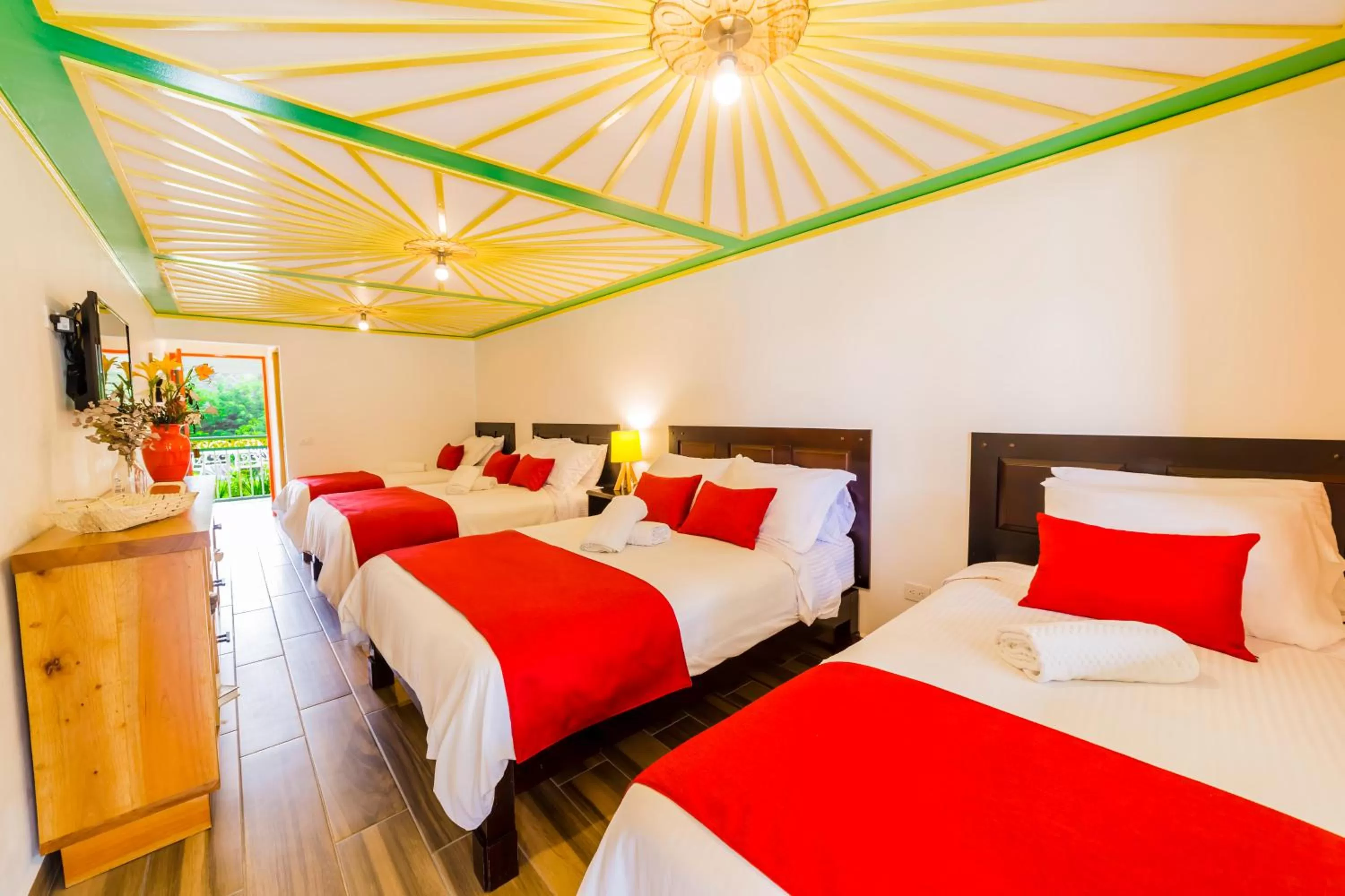 Bed in Hotel Mirador de Boquia Salento