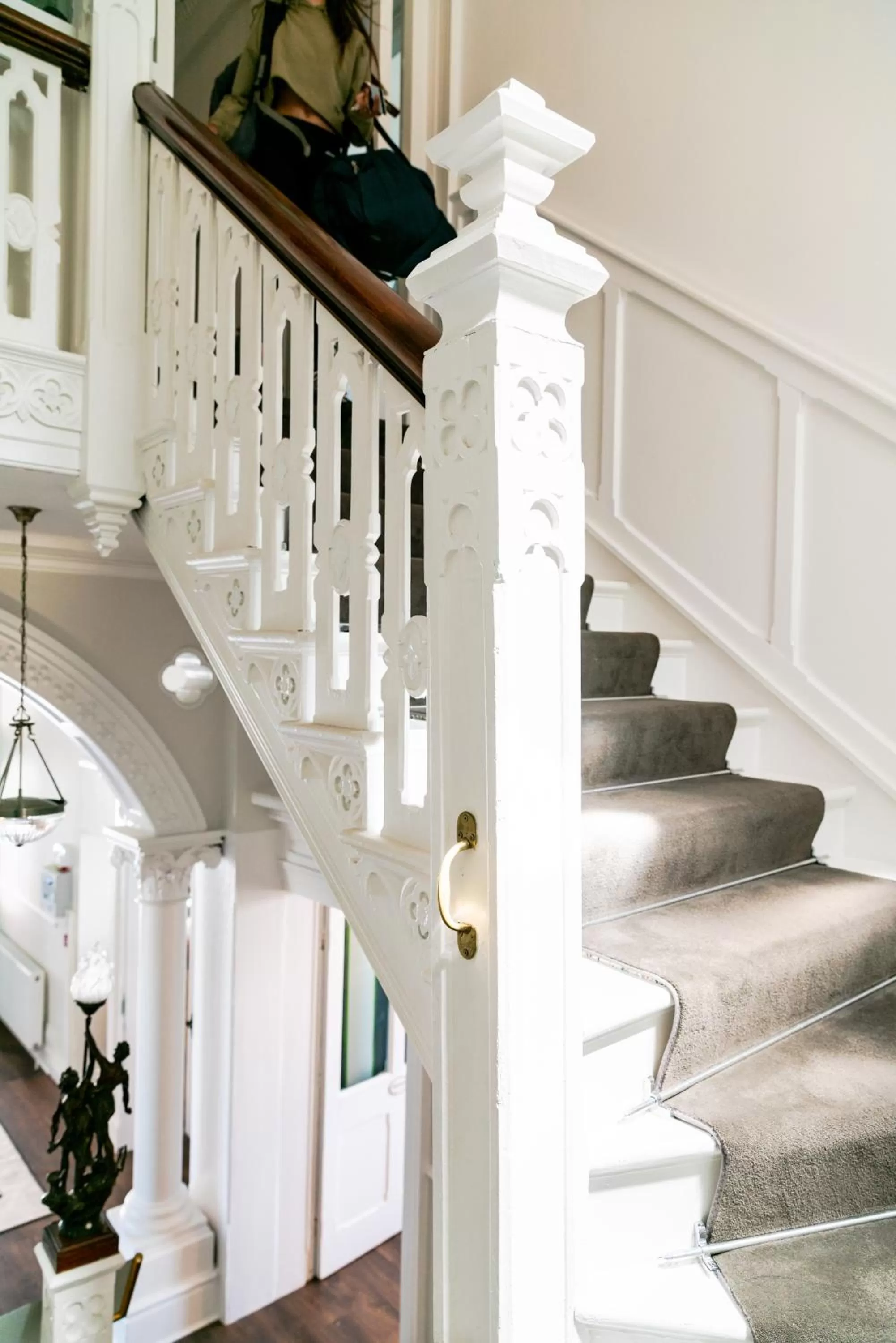 Lobby or reception in The Strand Hotel, the former residence of Oscar Wilde
