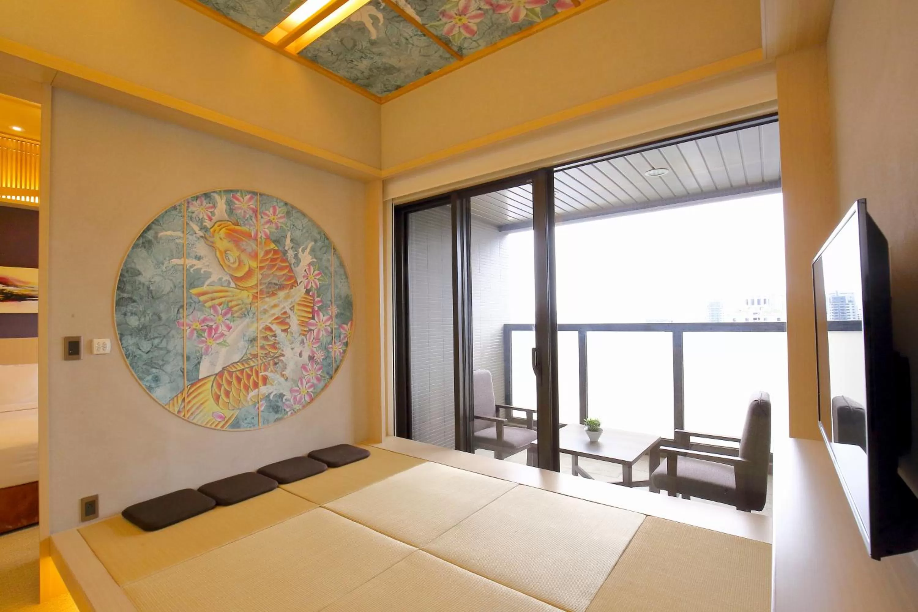 Living room, Bed in Kloud Hotel