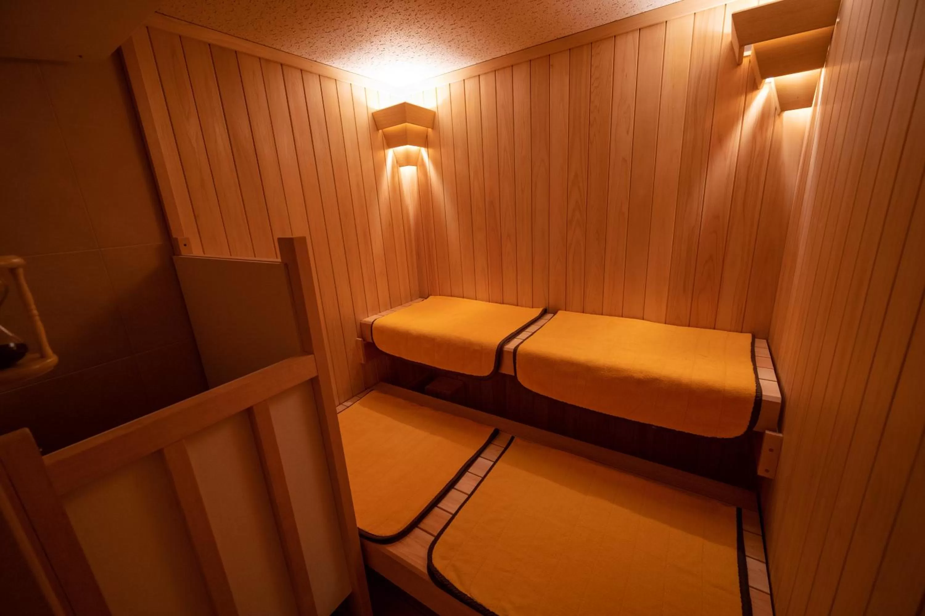 Sauna in Tabino Hotel lit Matsumoto Milky white Onsen