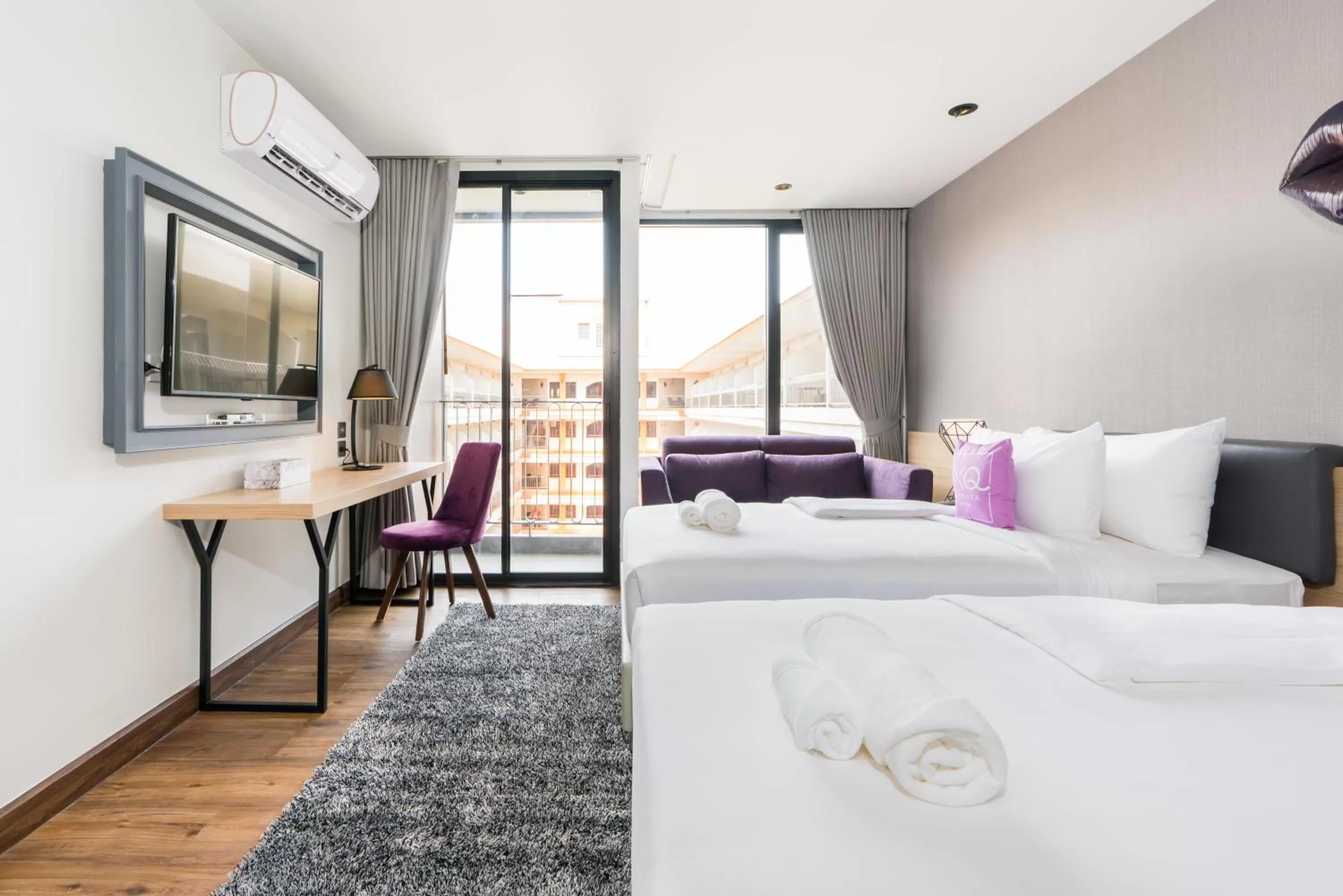 Balcony/Terrace, Bed in XQ Pattaya Hotel