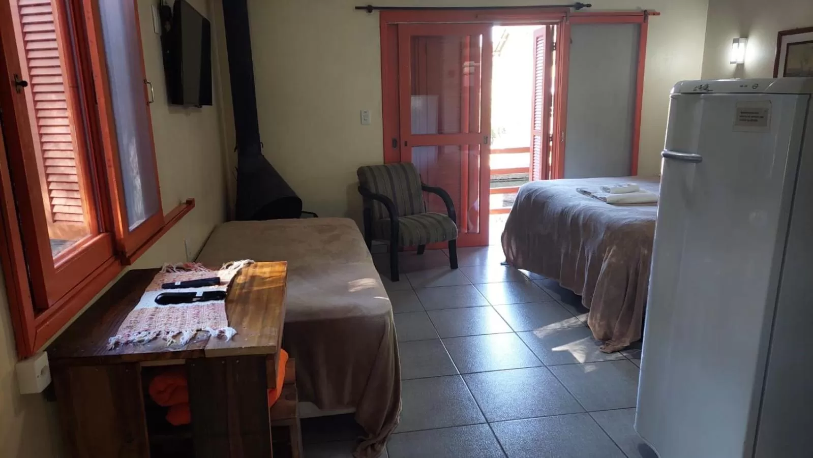 Bed in Pousada da Chacara