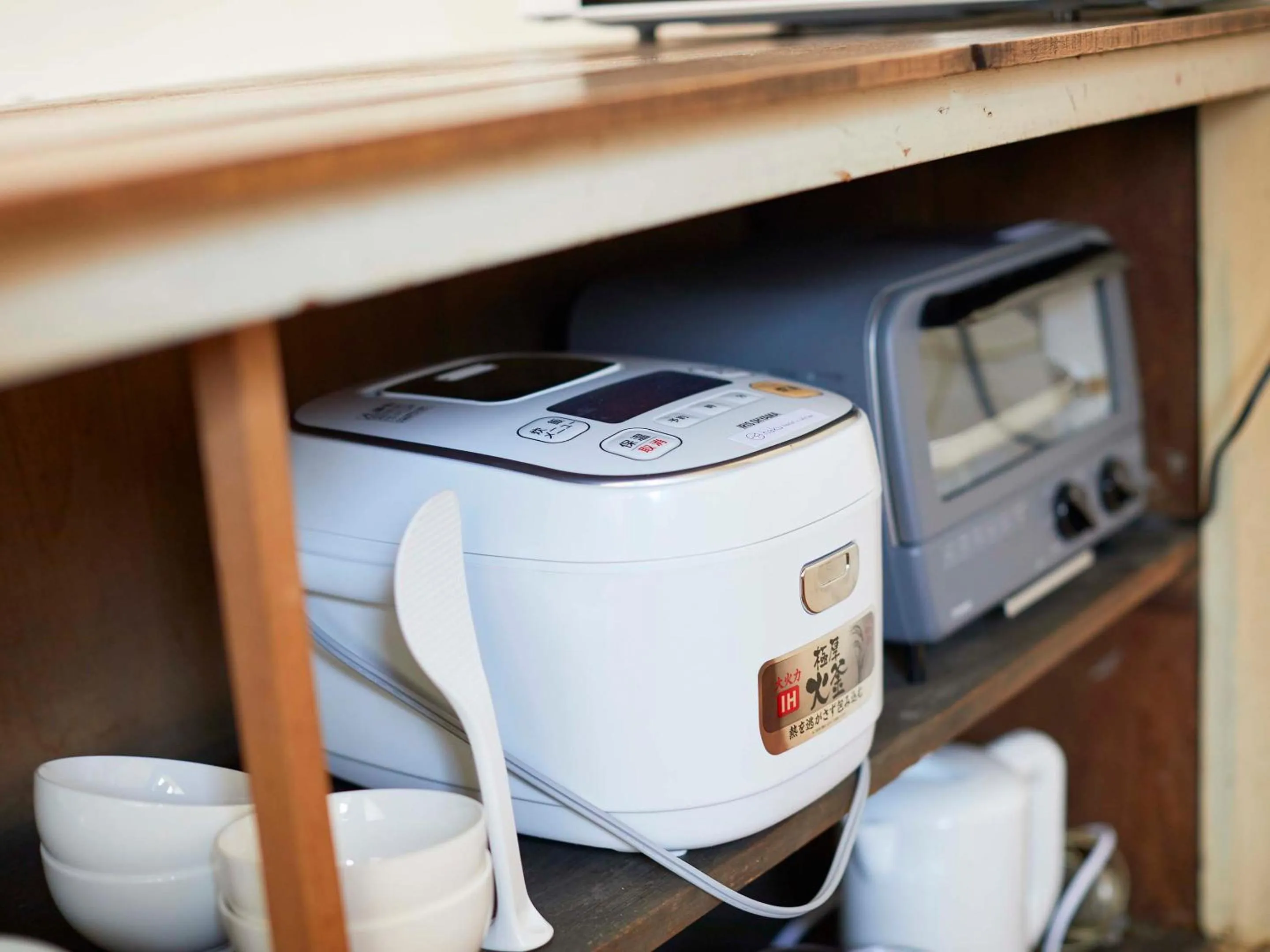 Communal kitchen in haku hostel