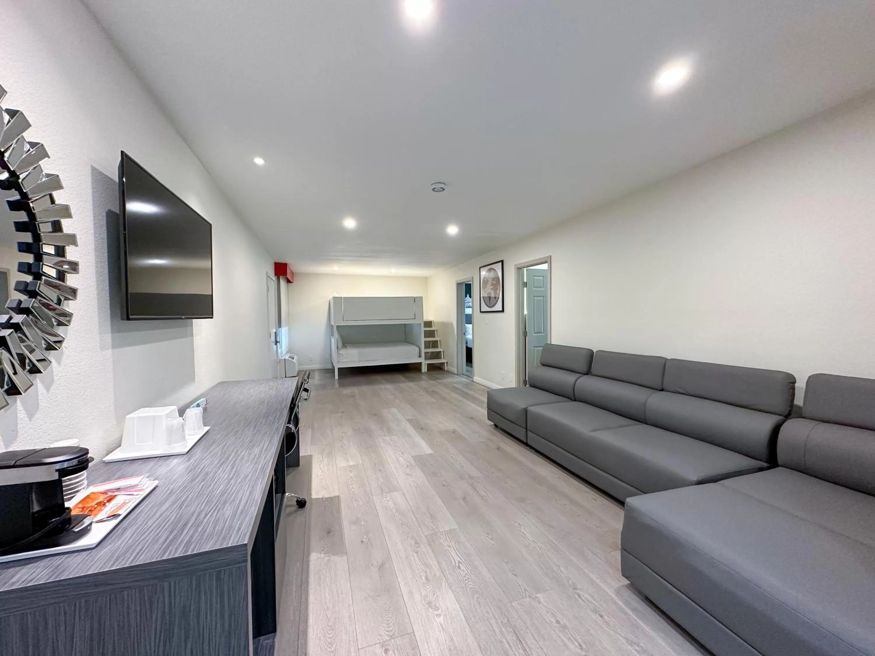 Living room in Ramada by Wyndham Anaheim Convention Center