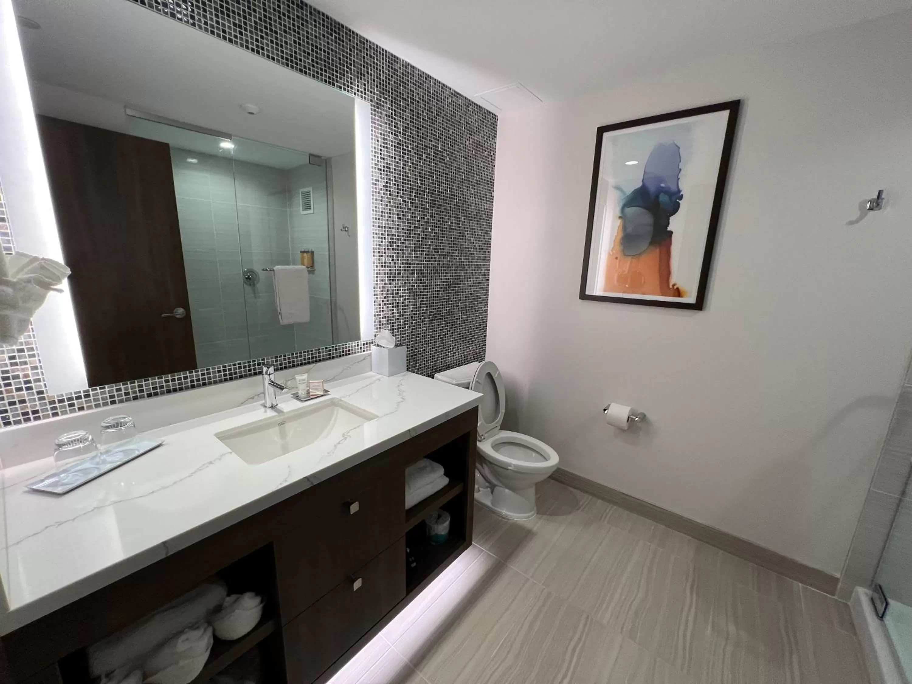 Bathroom in The Landing Hotel at Rivers Casino Pittsburgh