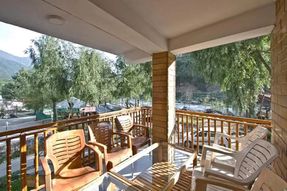 Balcony/Terrace in Himalayan Riverside Resort, Manali