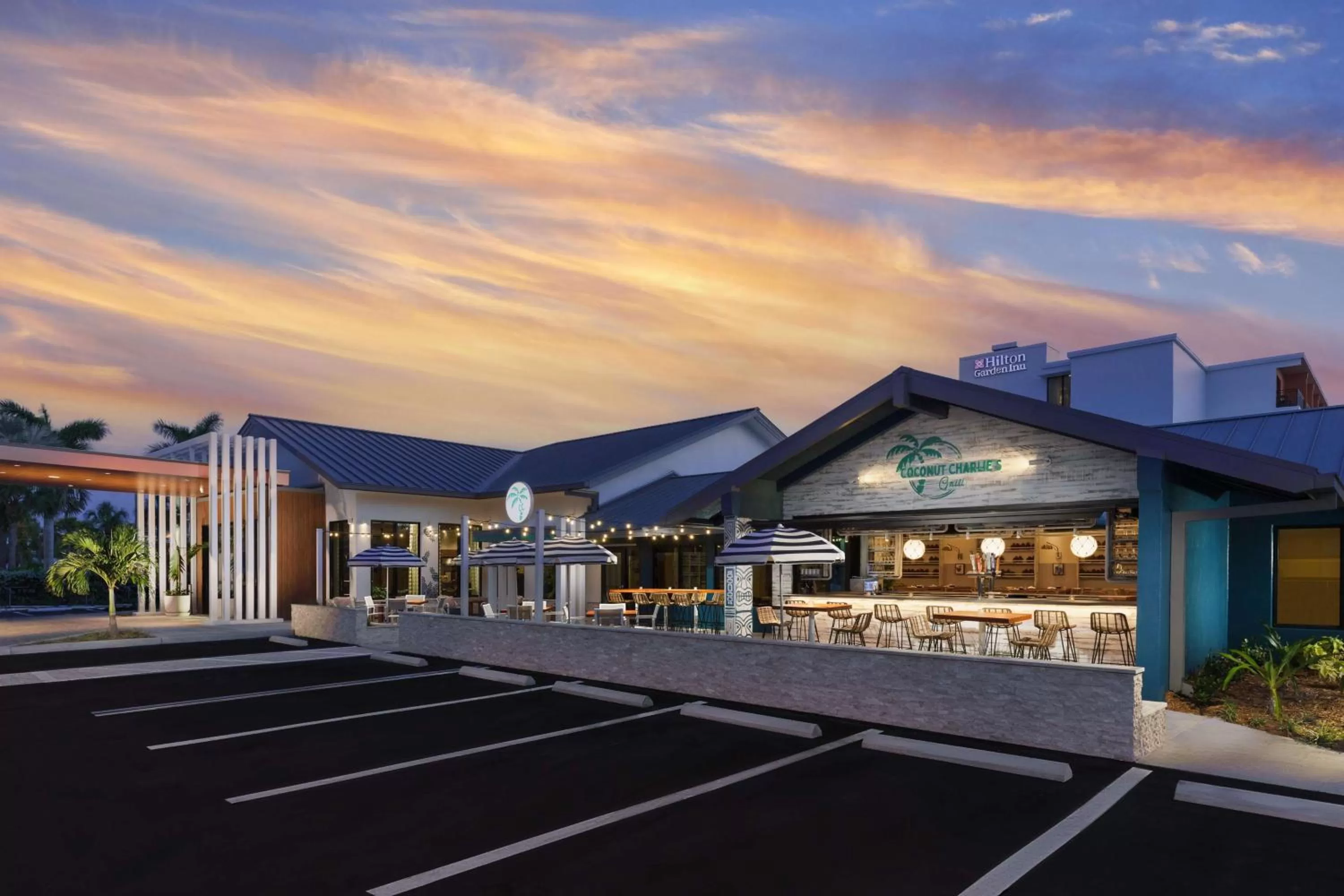 Property building in Hilton Garden Inn St. Pete Beach, FL