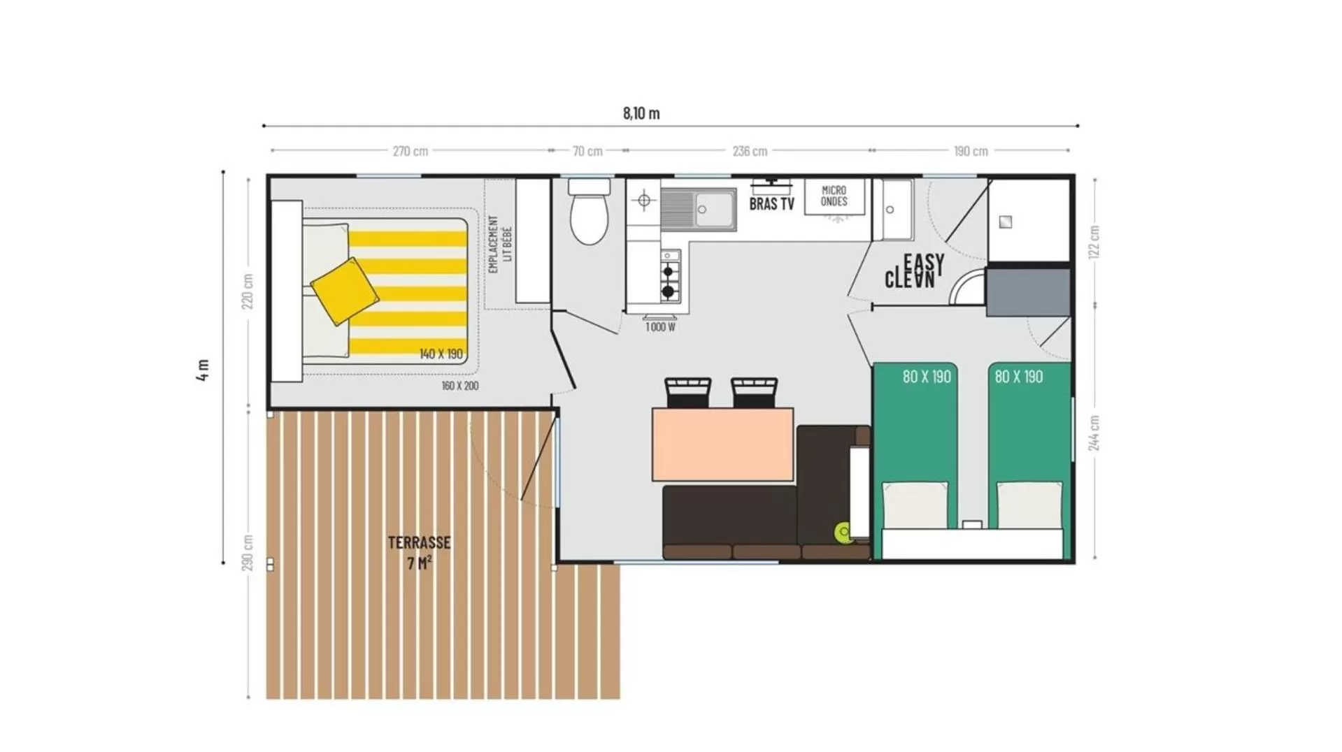 Floor Plan in Motel- Bungalow-& Chaletpark de Brenkberg