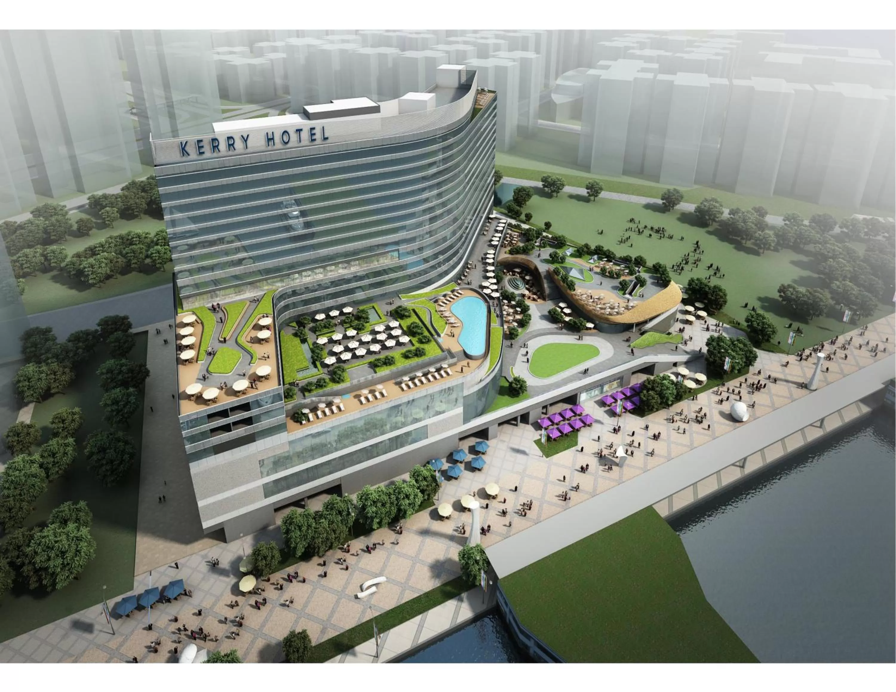 Property building in Kerry Hotel Hong Kong by Shangri-la