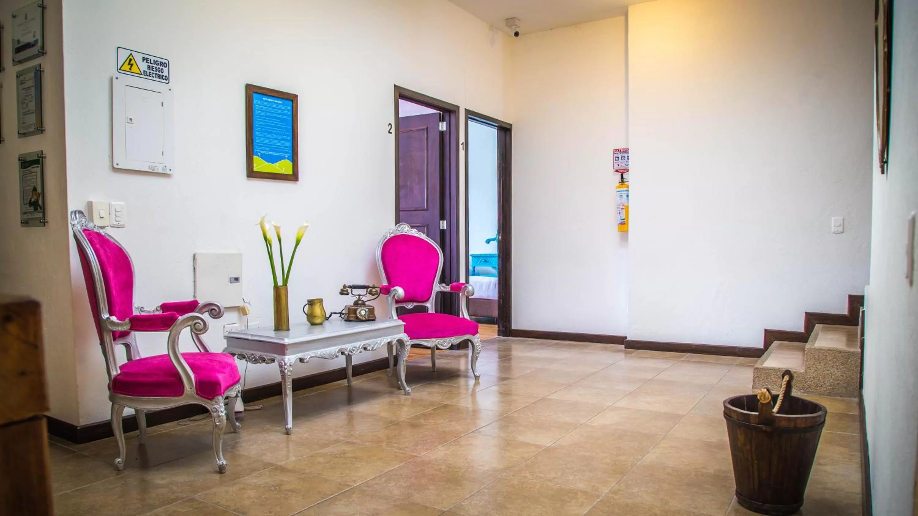 Living room, Lobby/Reception in La Posada de la Plaza