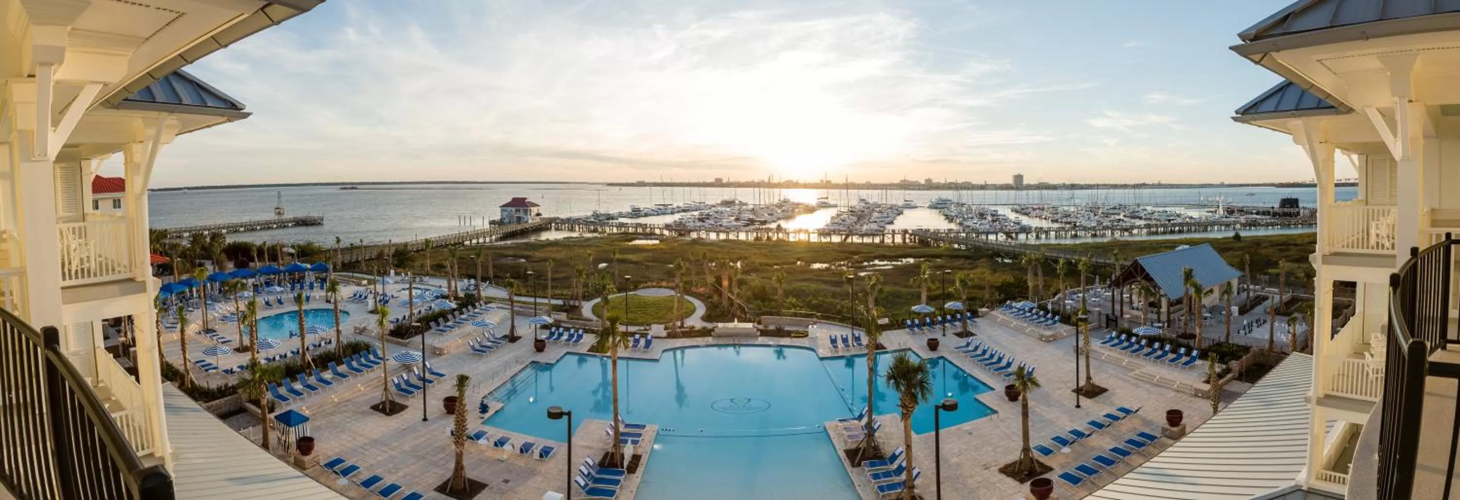 Swimming pool in The Beach Club at Charleston Harbor Resort and Marina