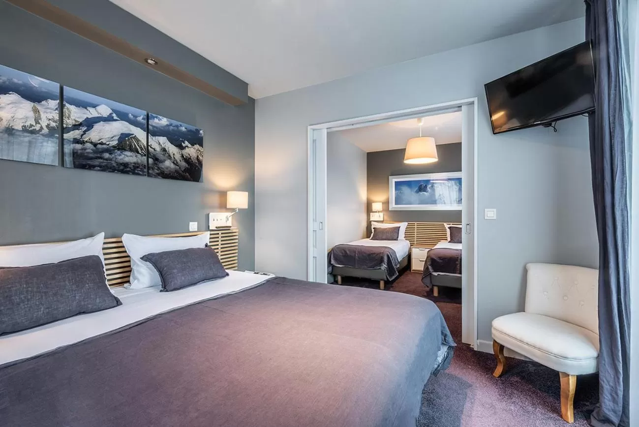 Bed in Eden Hotel, Apartments and Chalet Chamonix Les Praz