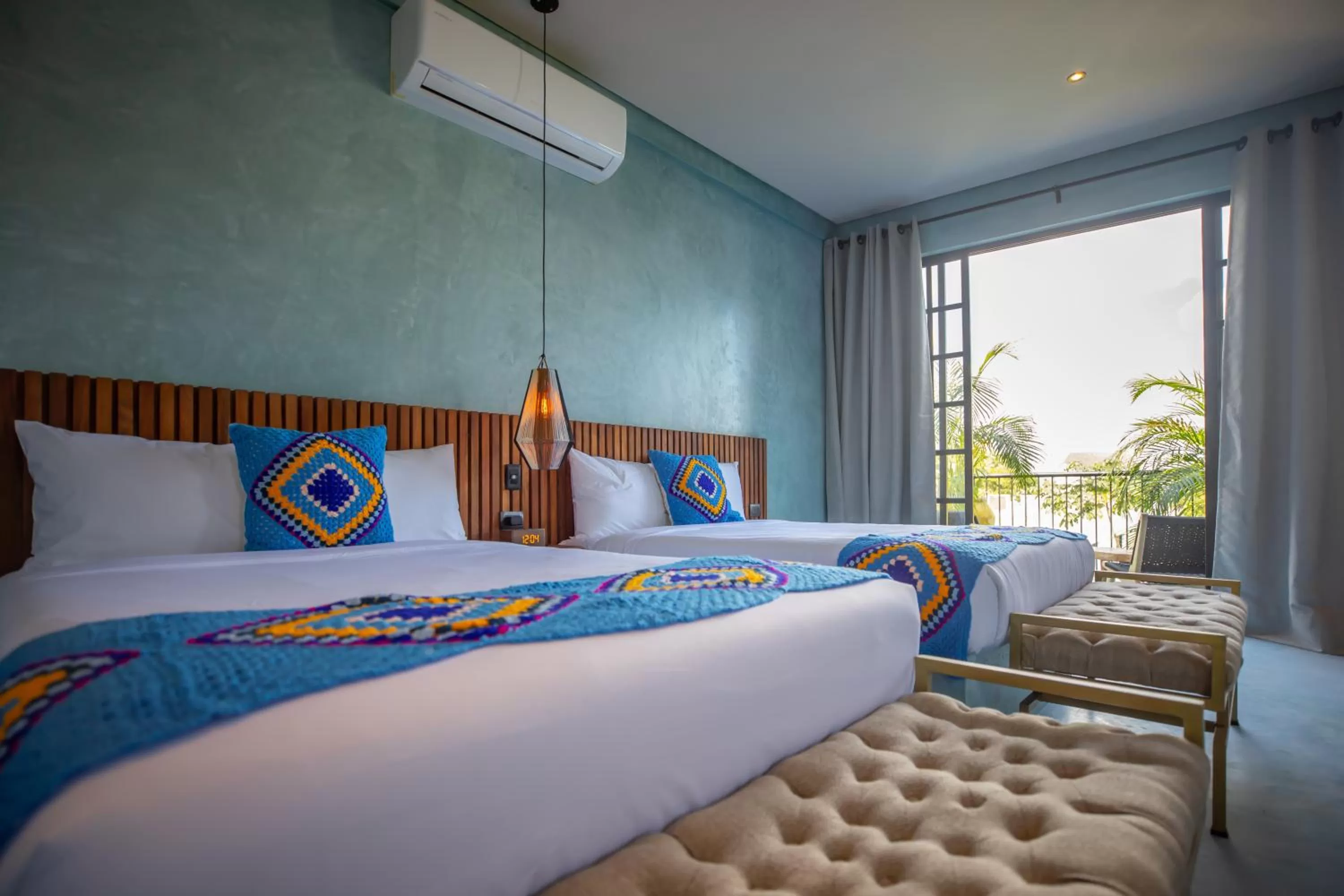 Bed in Turquoise Tulum Hotel