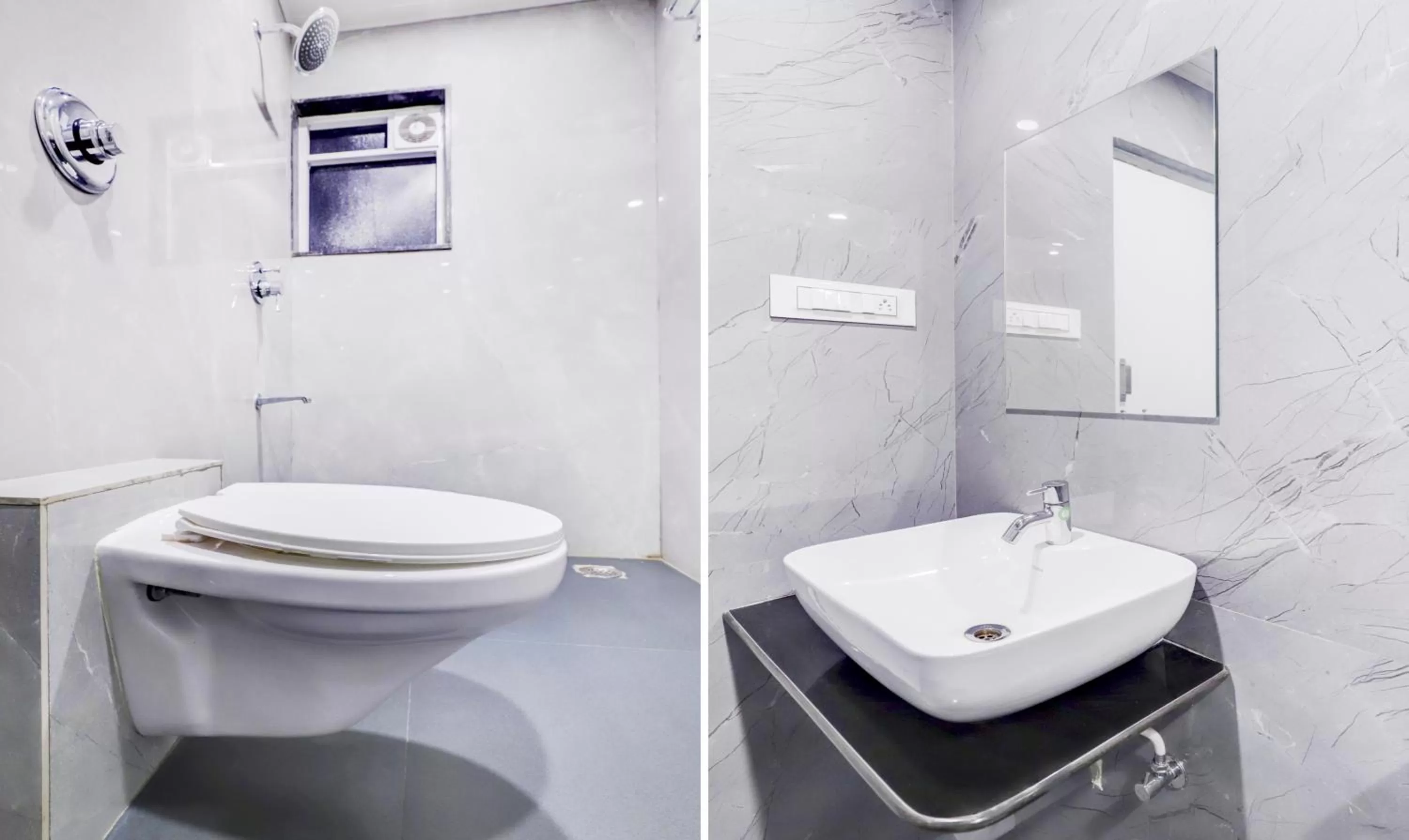 Bathroom in Treebo Trend Finesta Suites Wardha Road