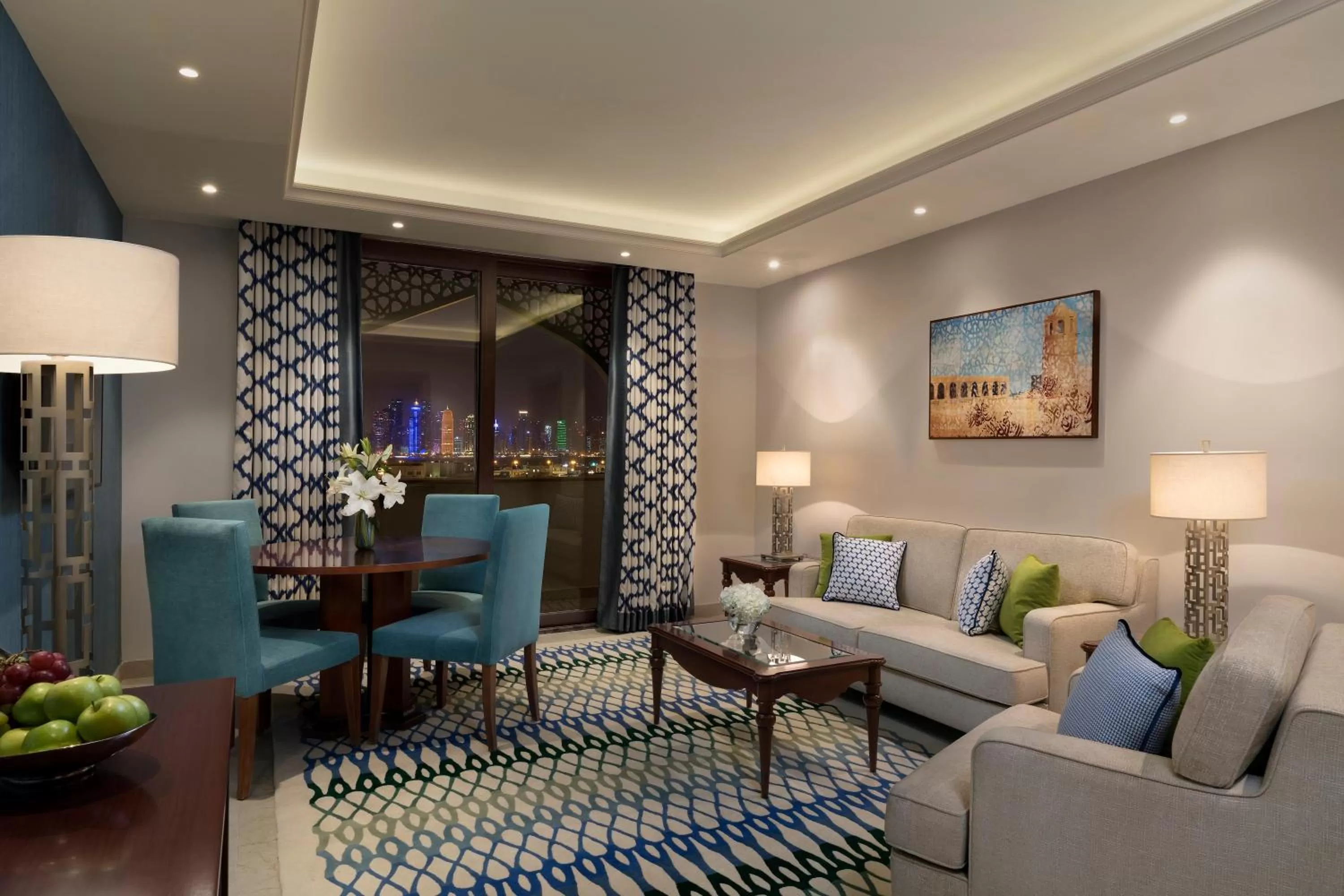 Living room in Al Najada Doha Hotel Apartments by Oaks