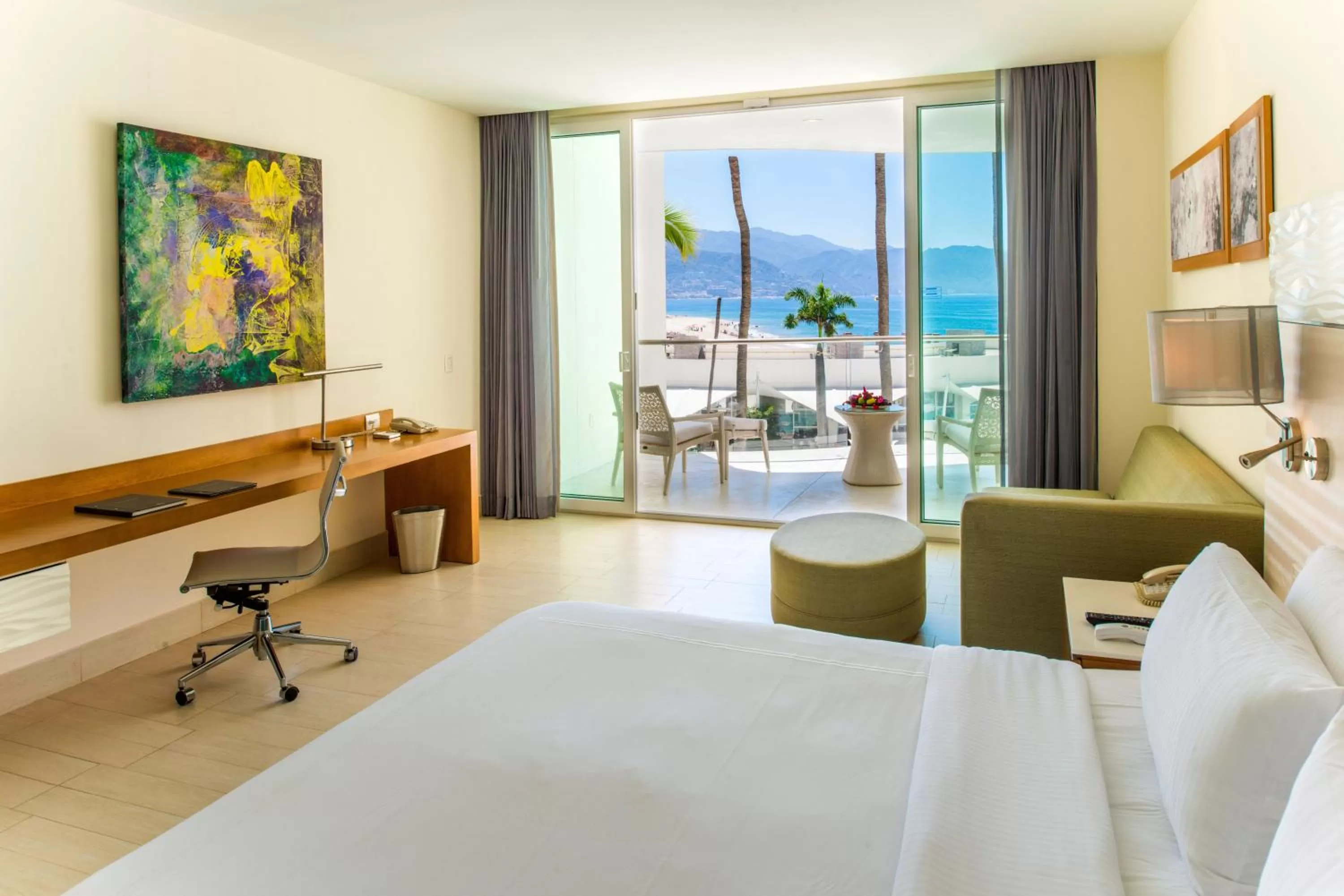 View (from property/room), Bed in Krystal Grand Puerto Vallarta - All Inclusive