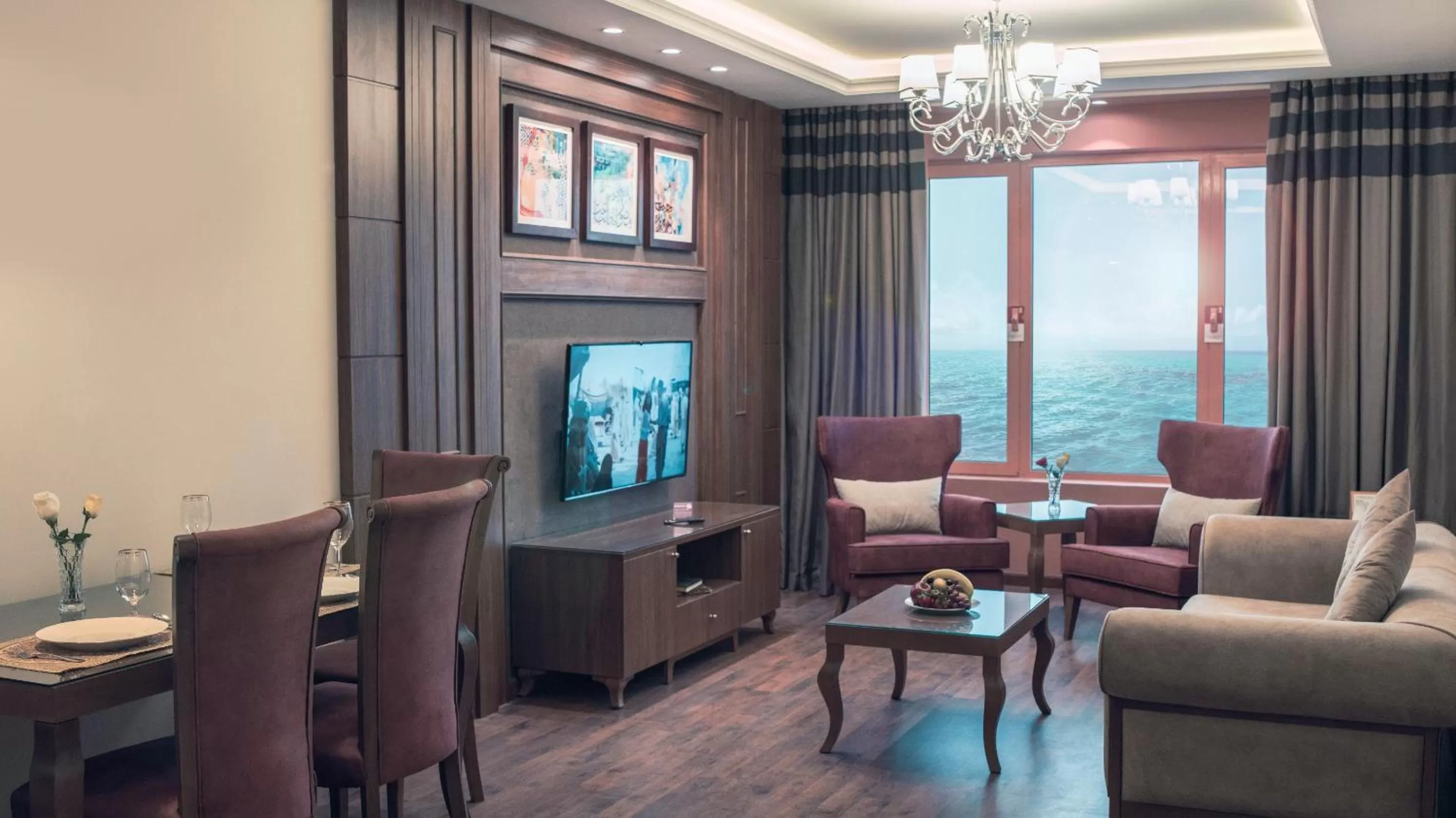 Living room in Al-Borg Al-Watheer Serviced apartments