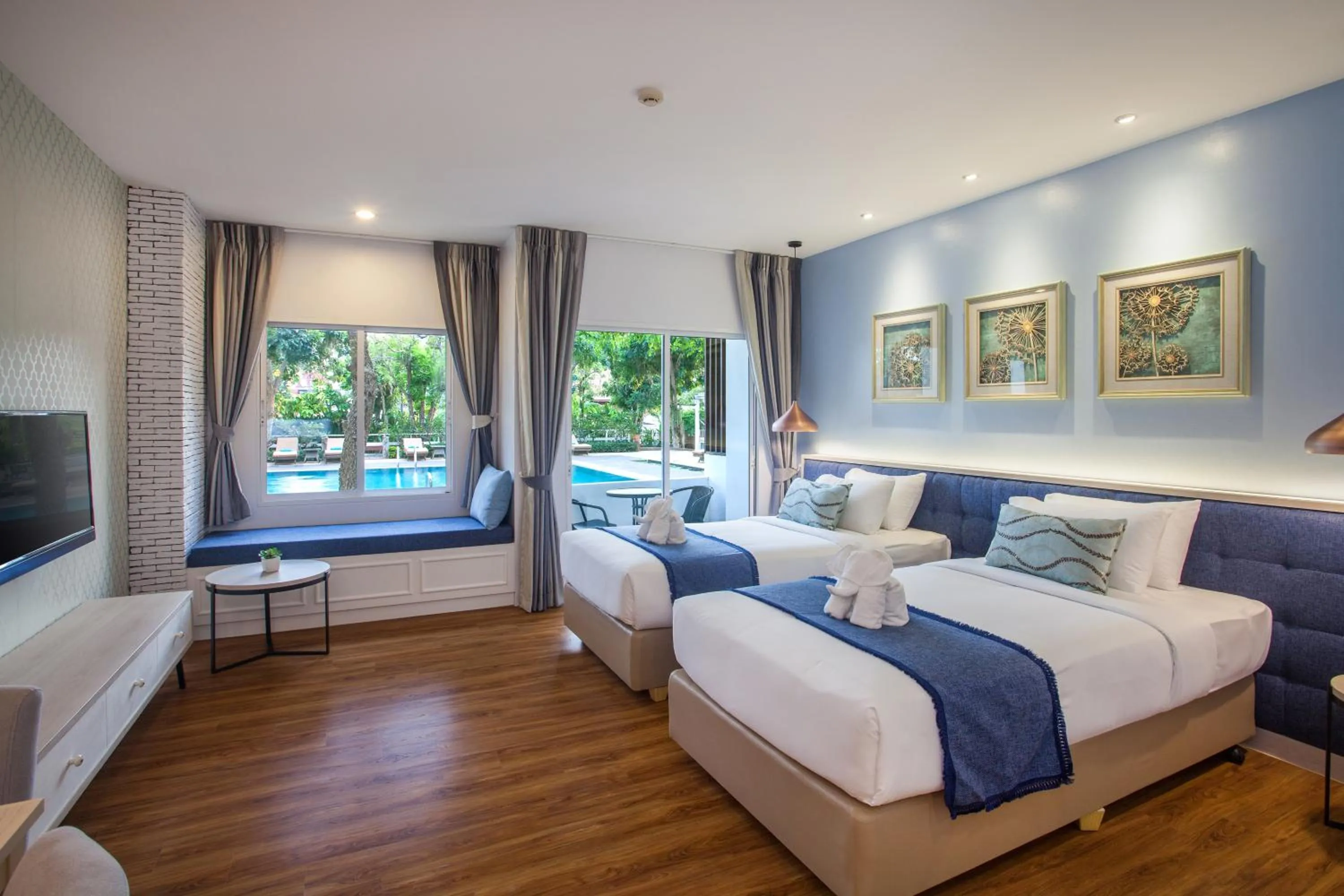 TV and multimedia, Bed in Hill Fresco Hotel