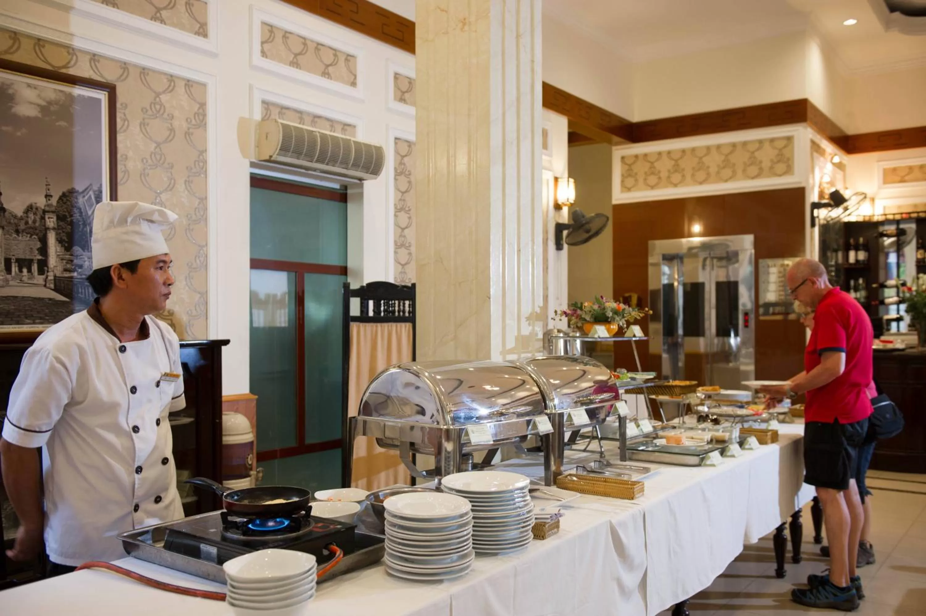 Buffet breakfast in Thuy Anh Hotel