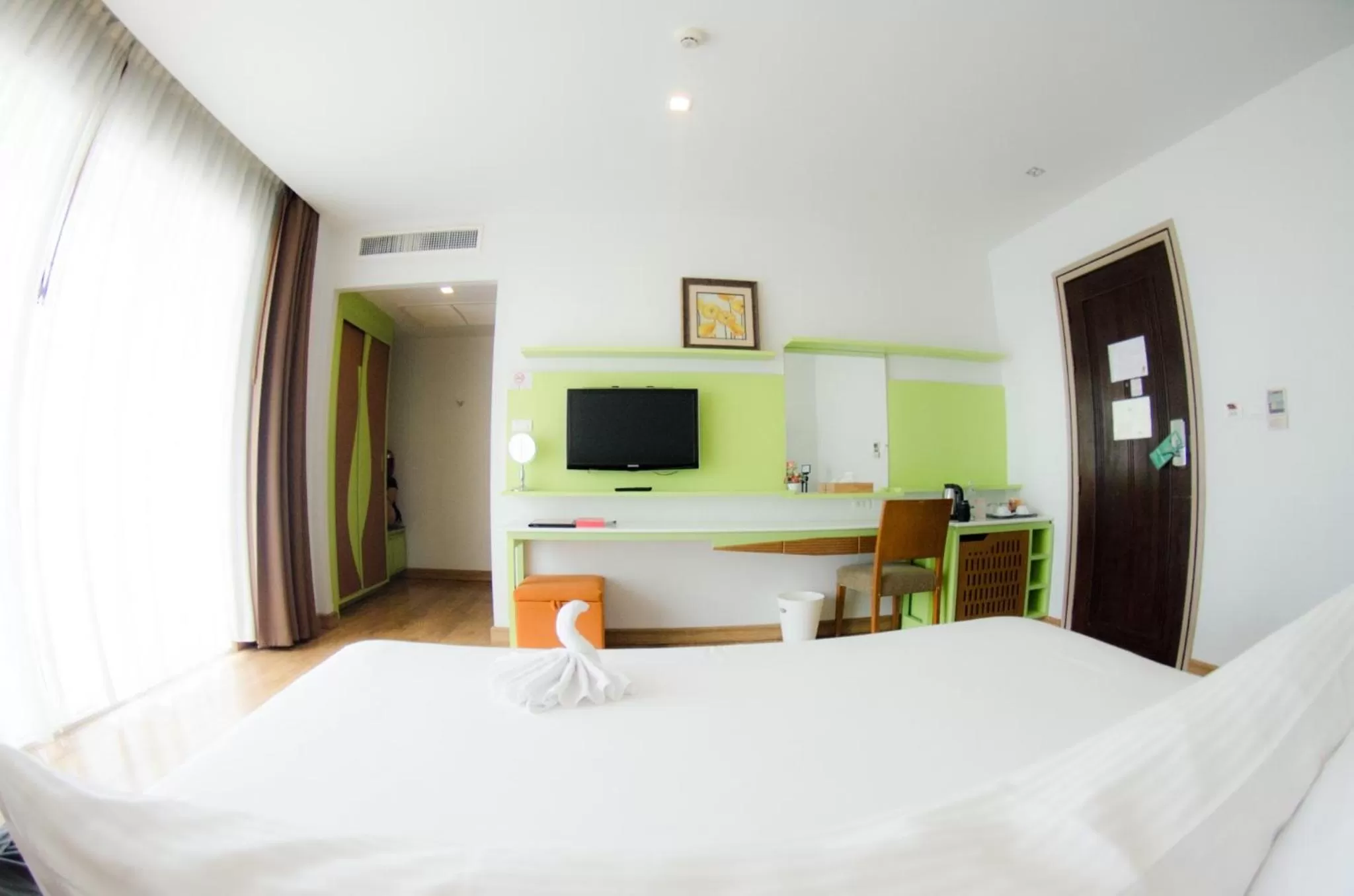 Bed in Prajaktra Design Hotel