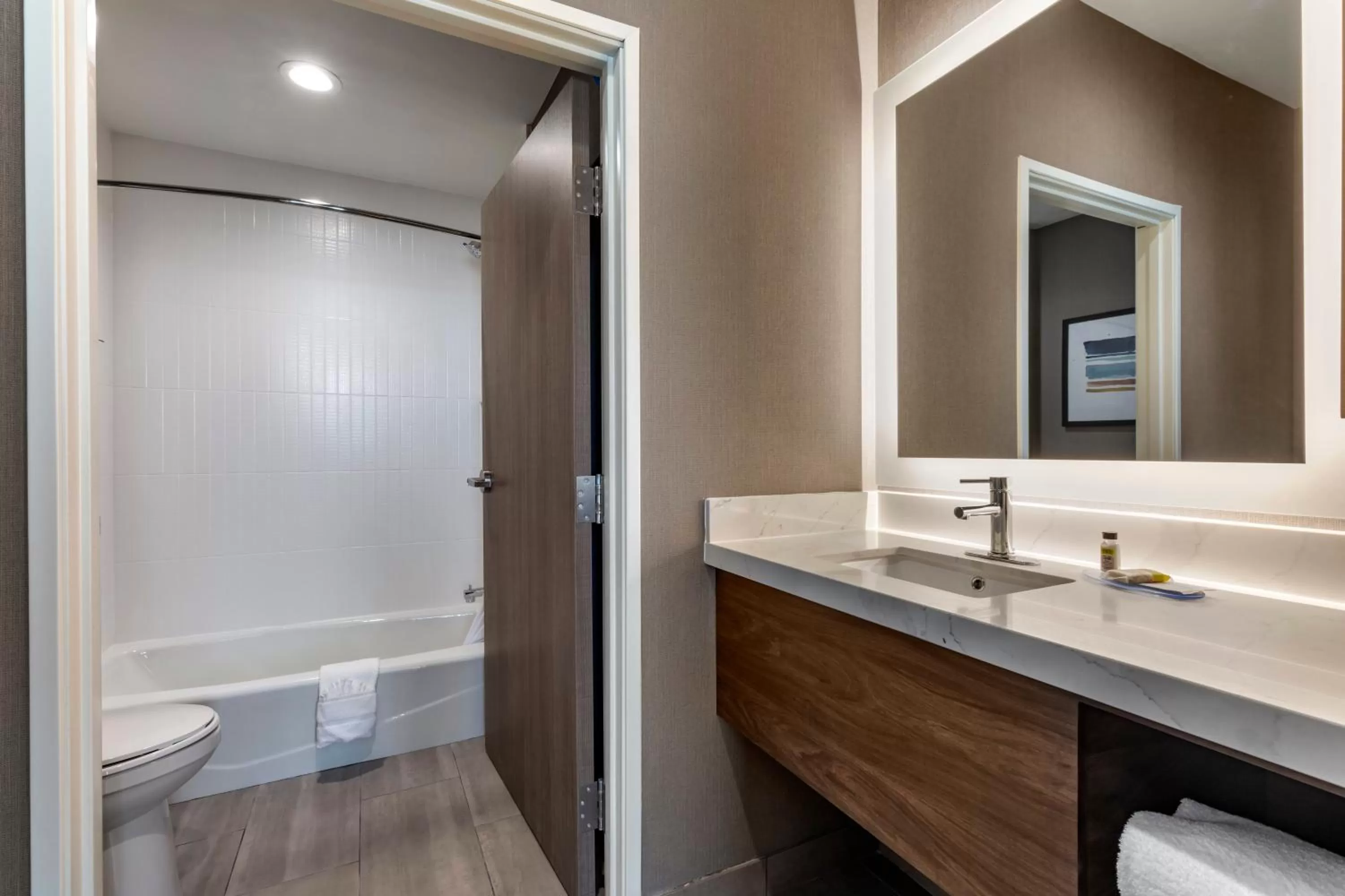 Bathroom in Staybridge Suites Grand Prairie Near Epic Central by IHG