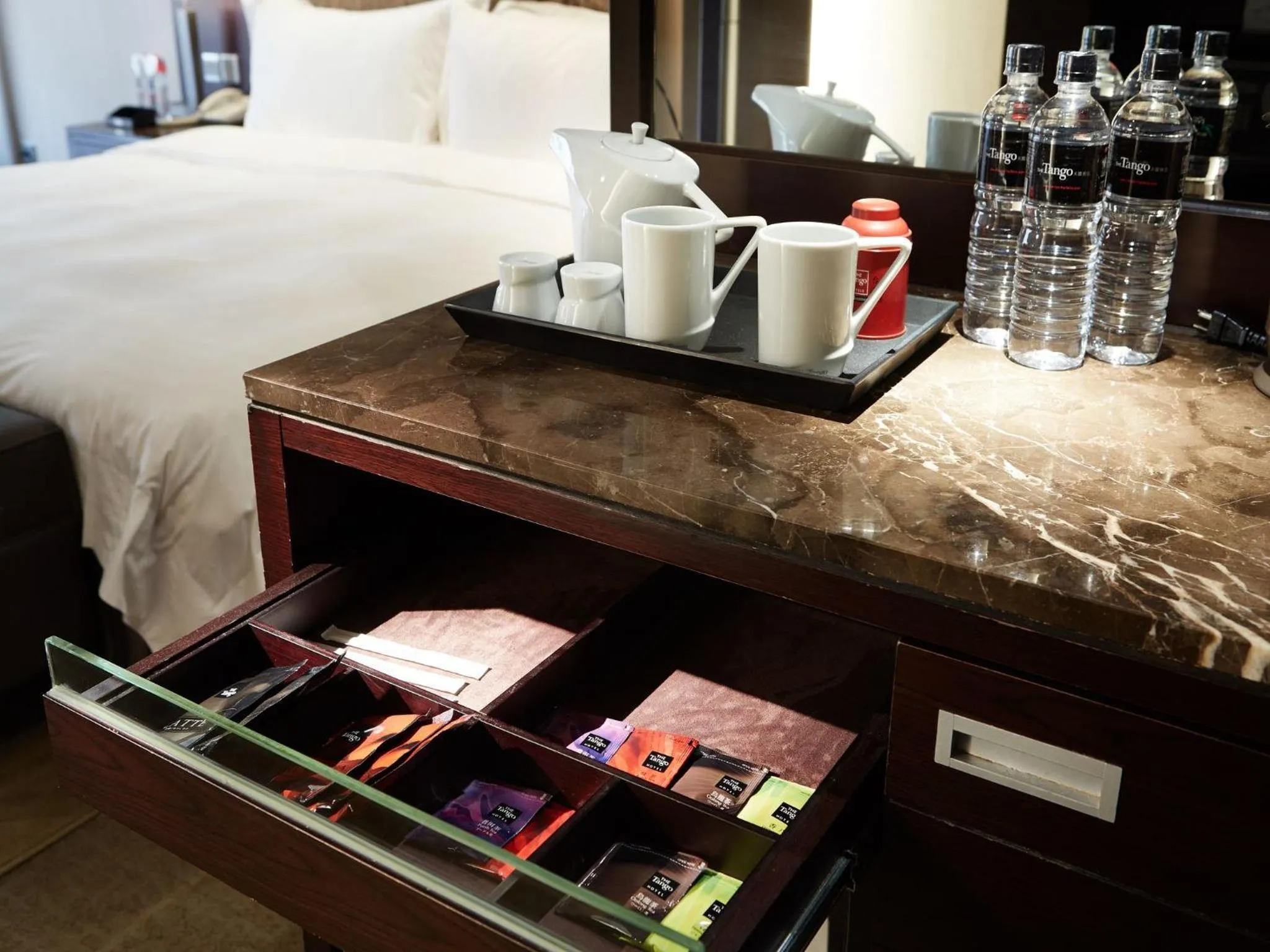 Coffee/tea facilities, Bed in The Tango Hotel Taipei XinYi