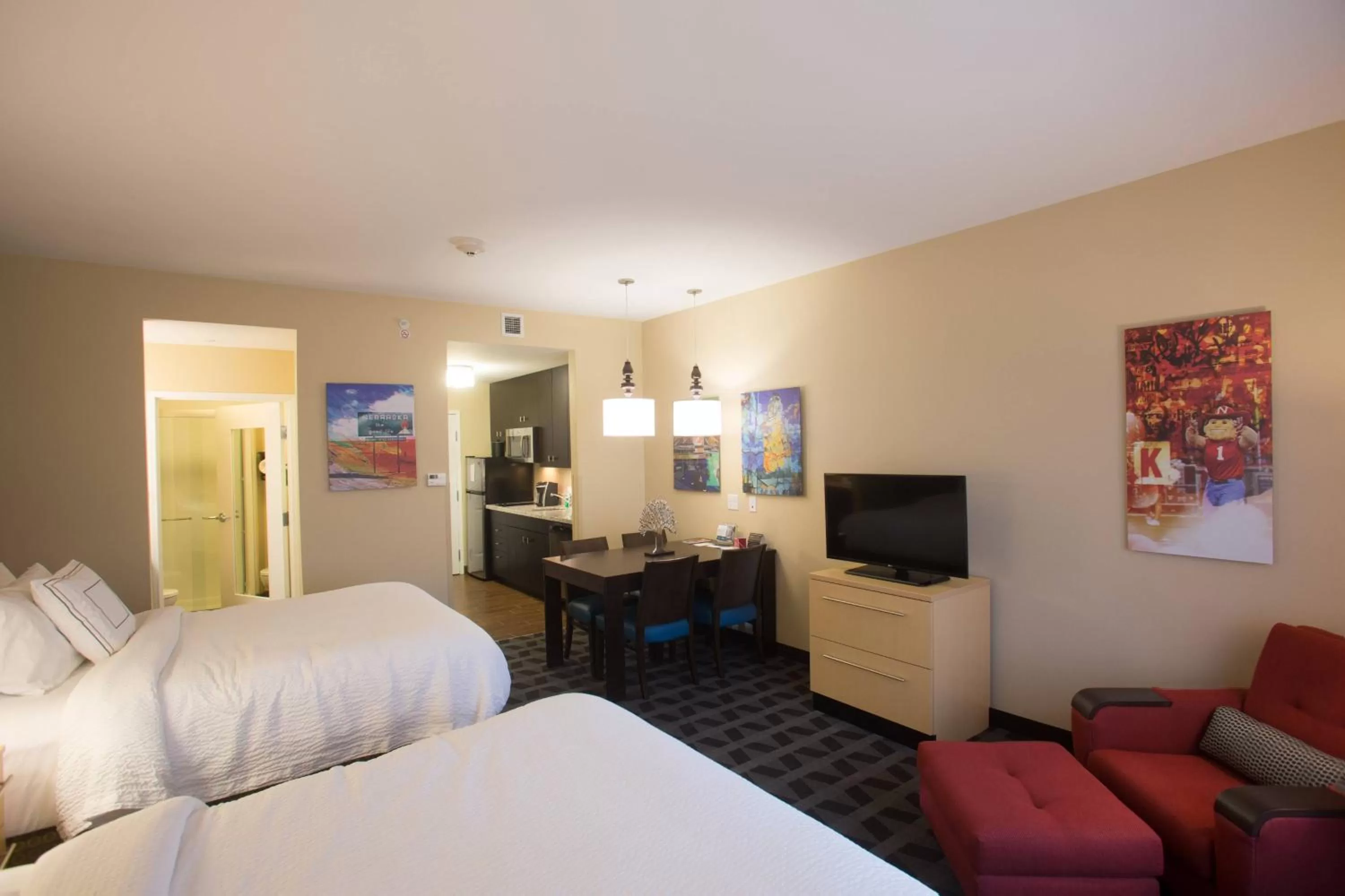 Bedroom, Bed in TownePlace Suites by Marriott Lincoln North