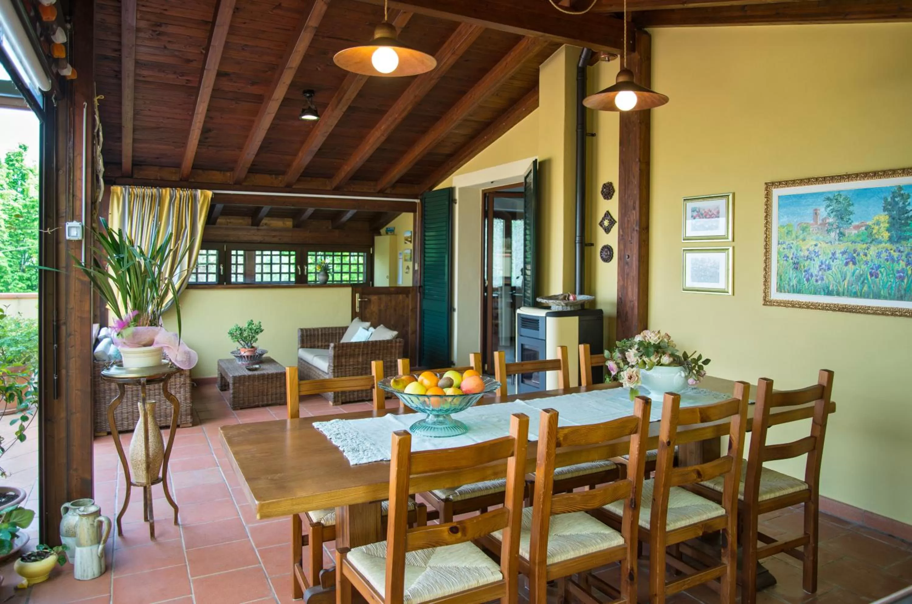 Balcony/Terrace, Restaurant/Places to Eat in B&B La Valle