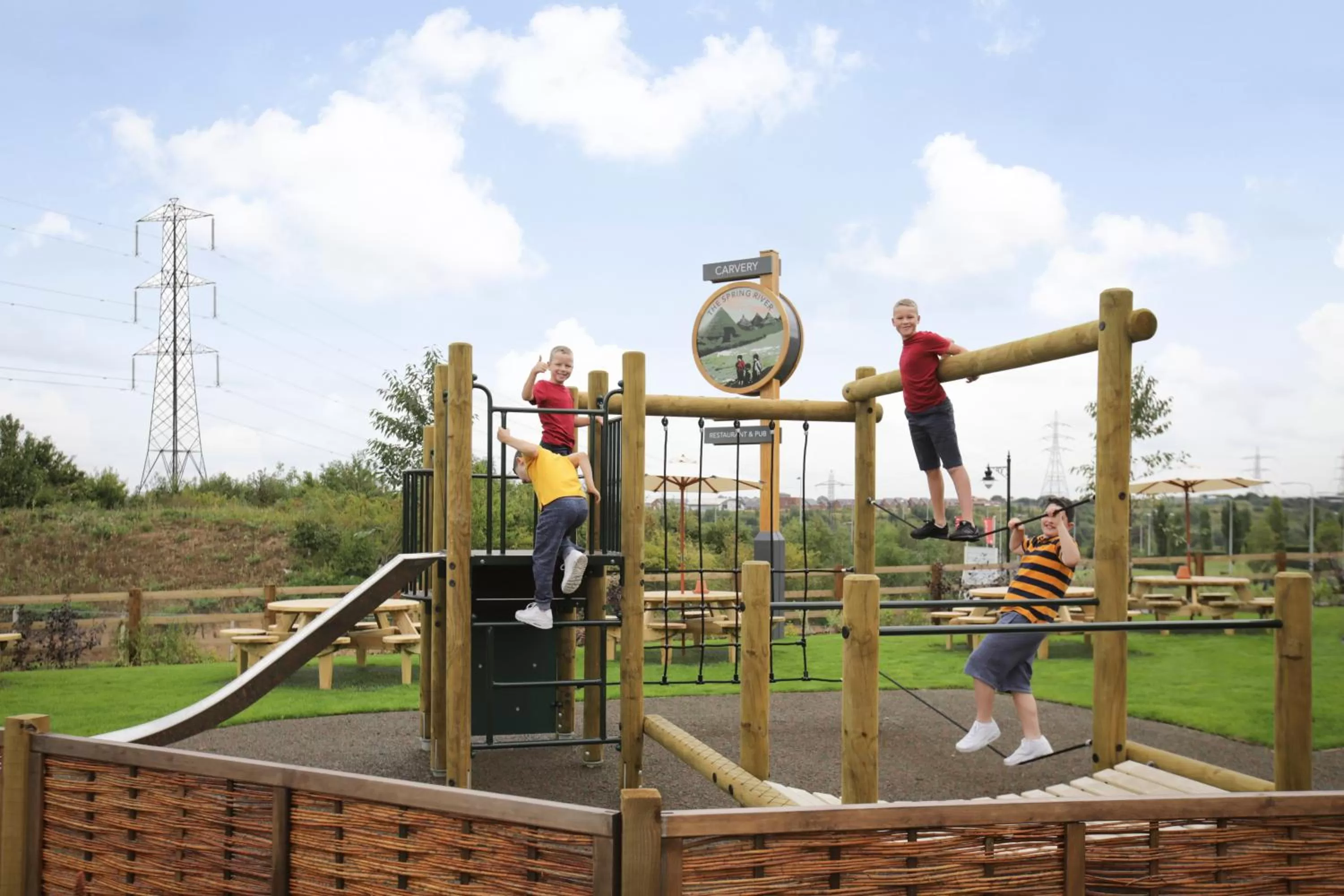Children play ground in Spring River Ebbsfleet by Marston's Inns