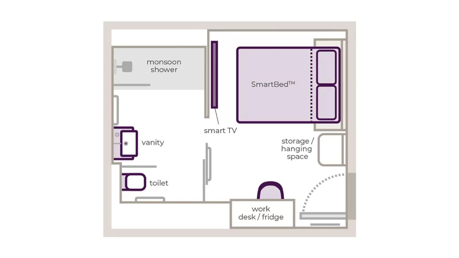 Floor plan in YOTELAIR Istanbul Airport, Duty free - International Transit area