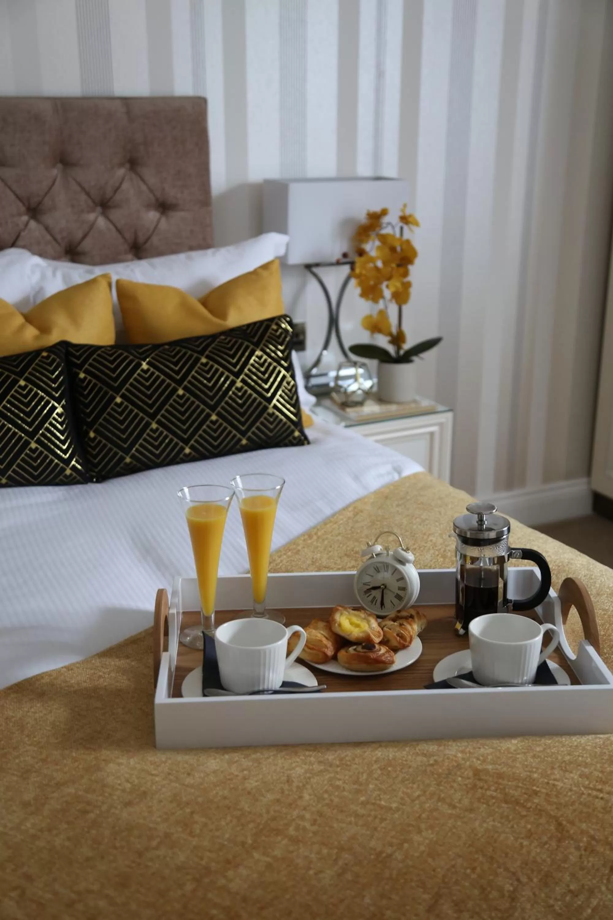 Bed in The Old Hall Hotel