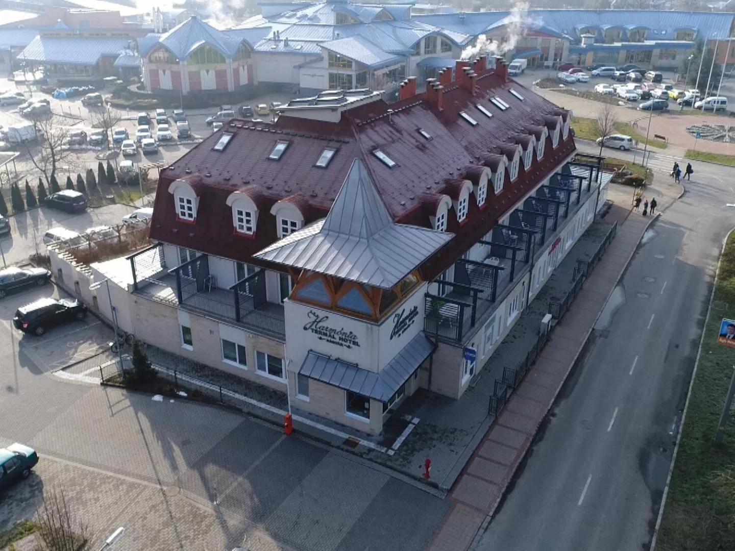 Property building, Bird's-eye View in Harmónia Hotel Sárvár