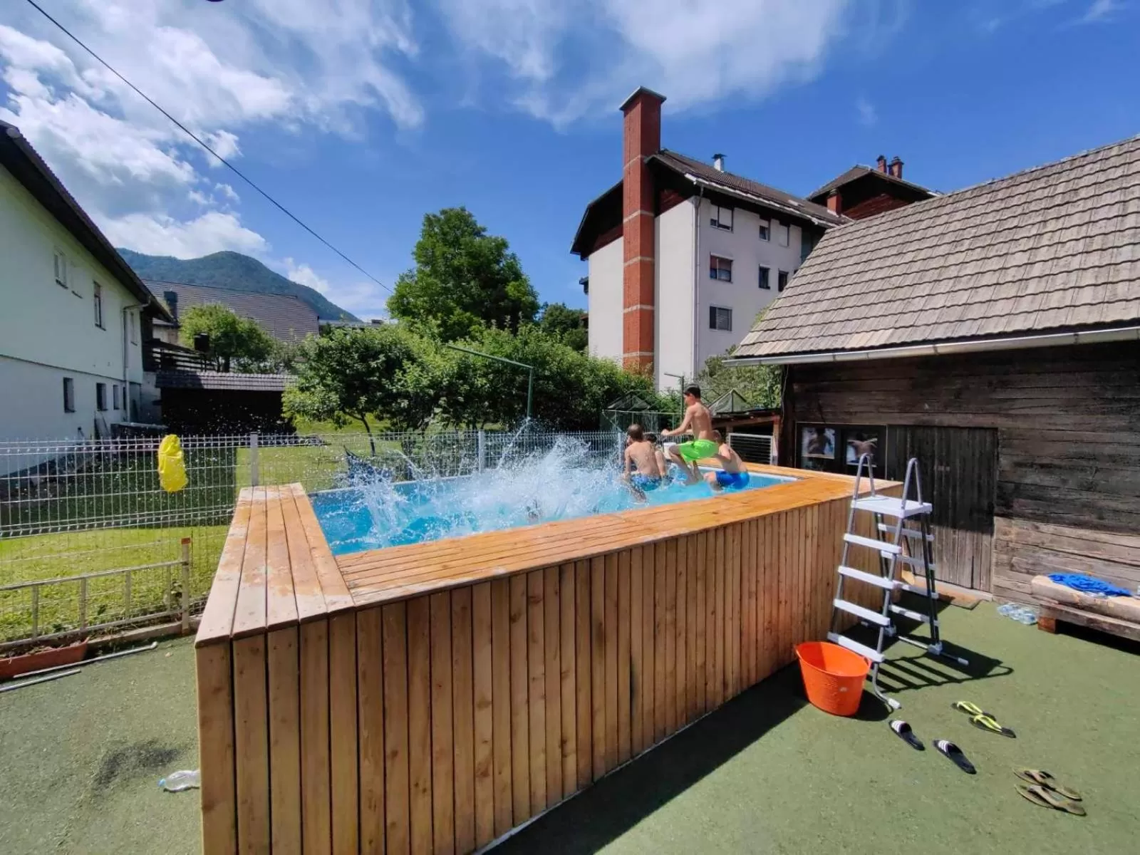 Swimming pool in BikeSki family hotel, b&b, apartaments, rooms