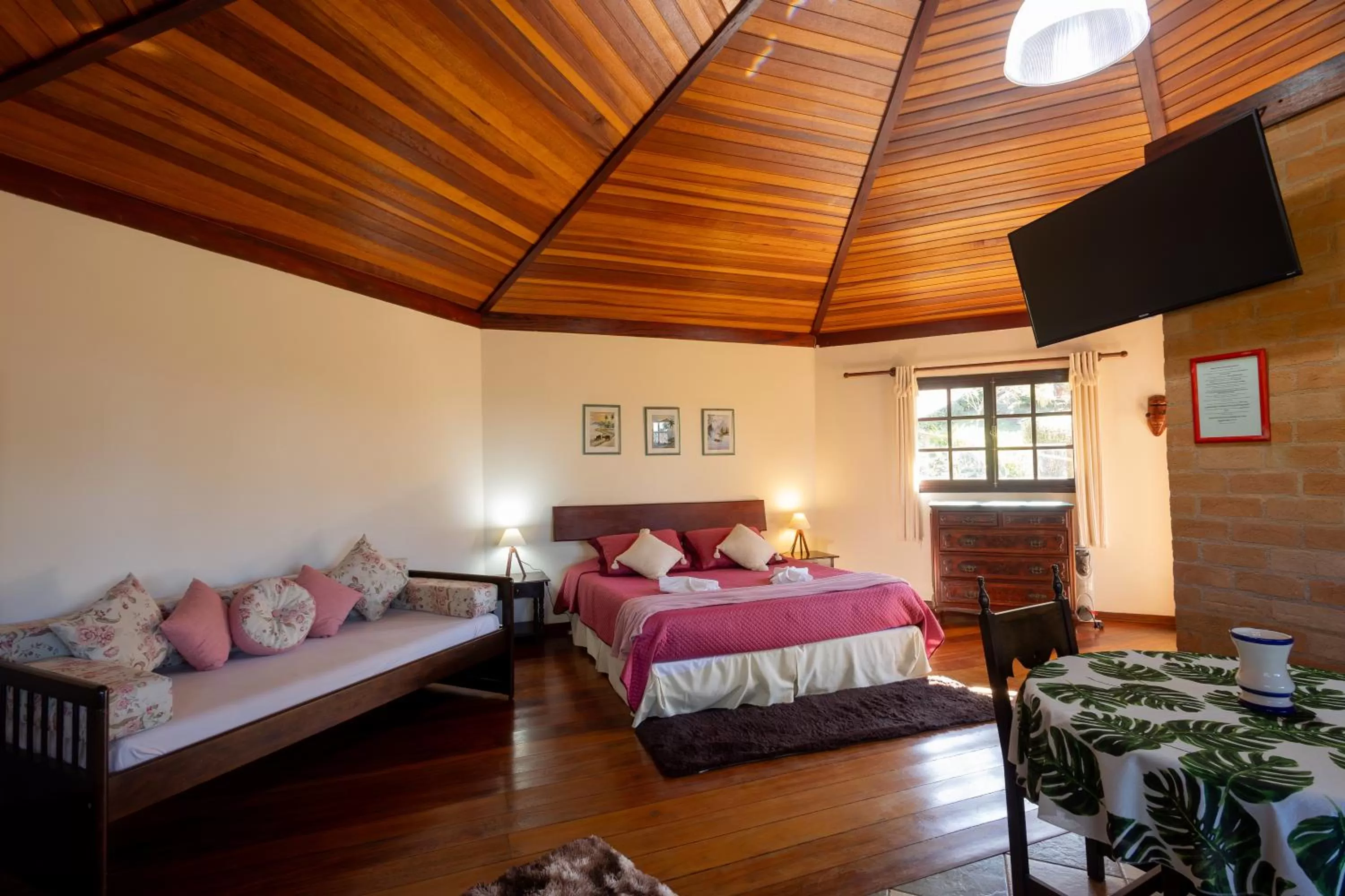 Bed in Chalés 3 Pinheiros