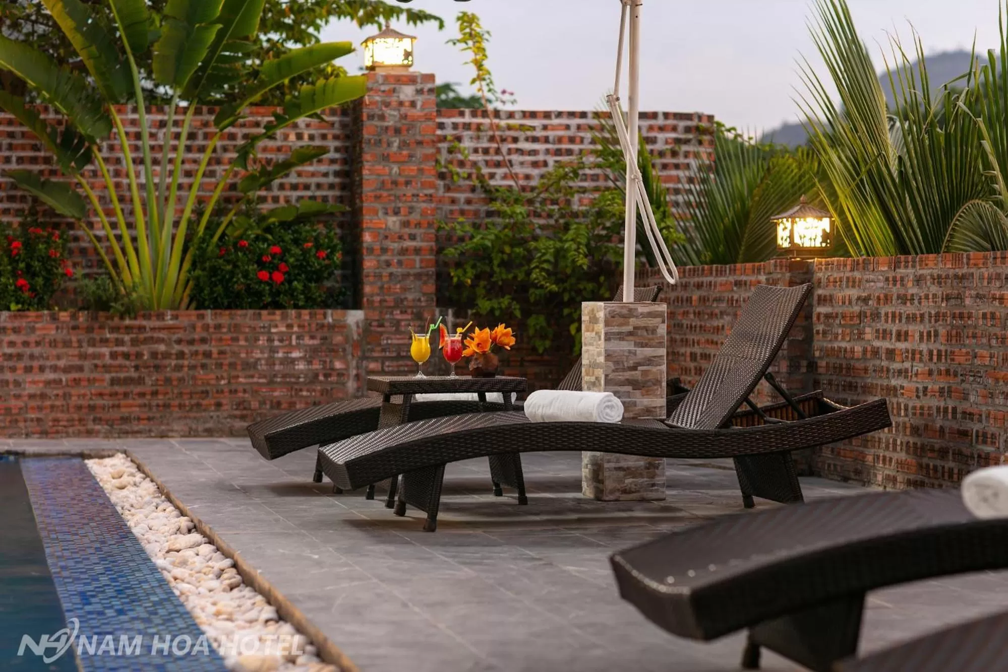 Garden view in Nam Hoa Hotel