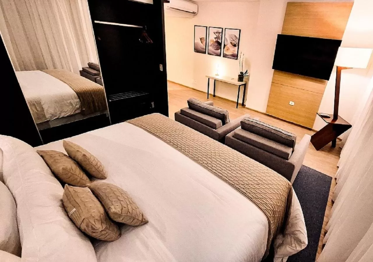 View (from property/room), Bed in eSuites Virgínia Luxemburgo