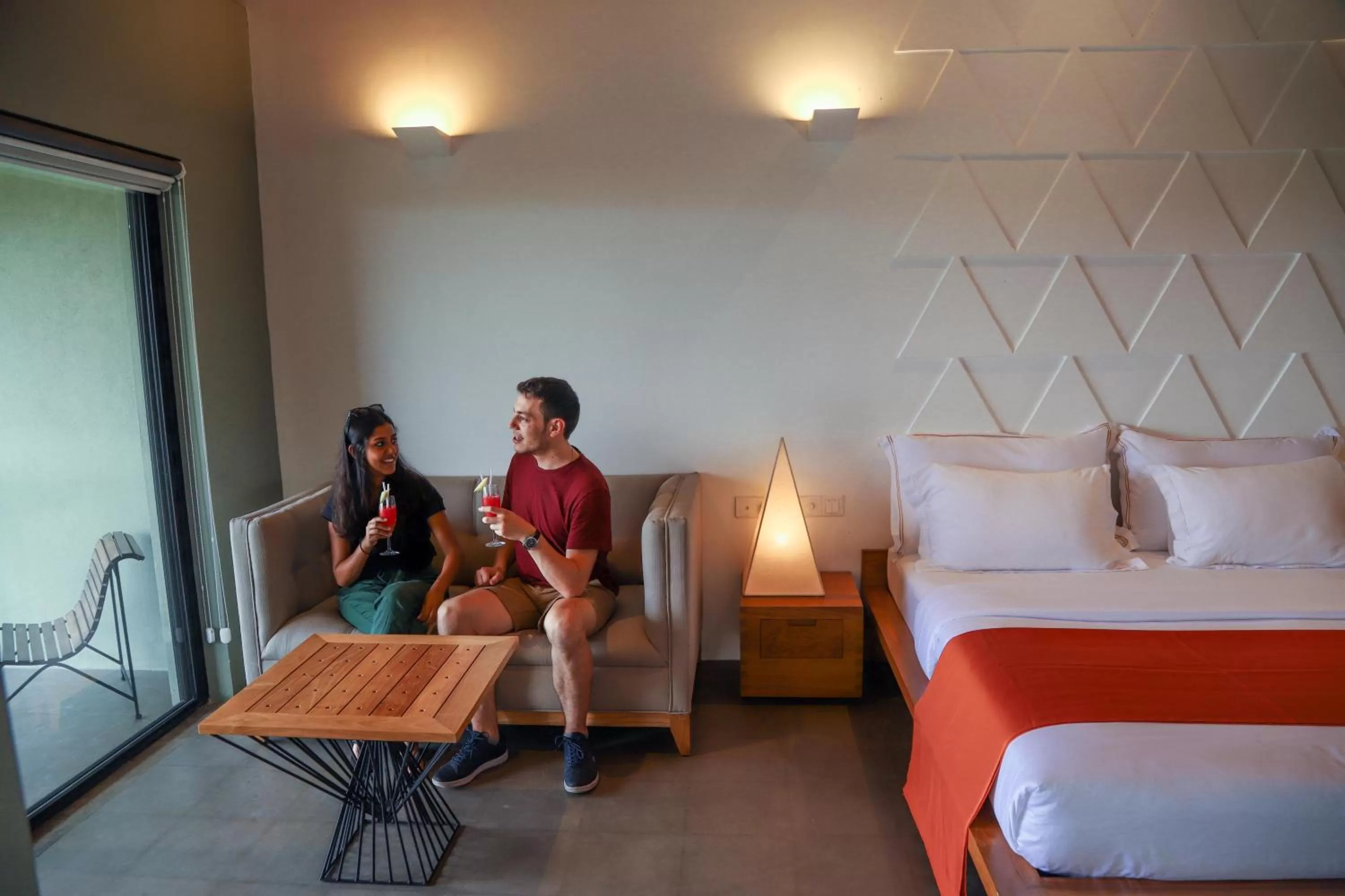 People, Bed in Lavendish Lake Giritale - Former Giritale Hotel