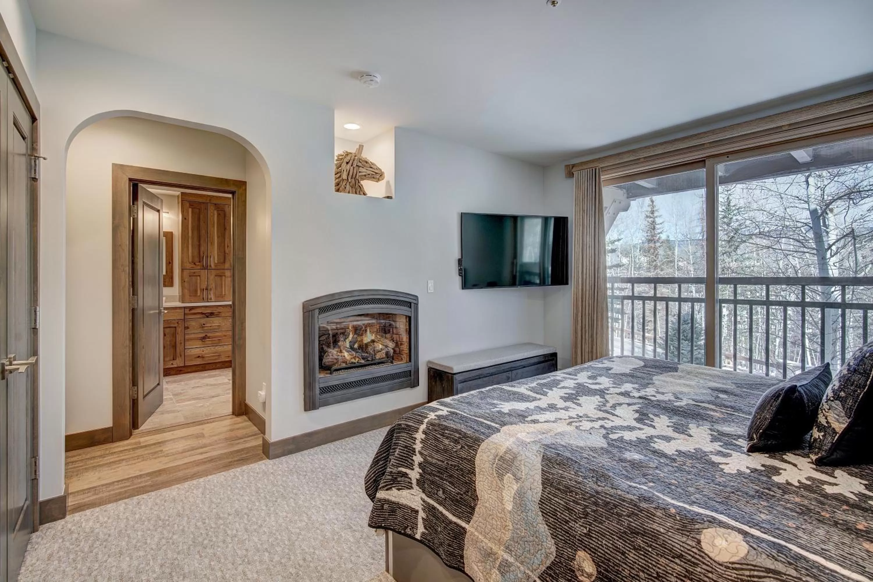 Bed in The Pines Lodge, a RockResort, by Vail Resorts