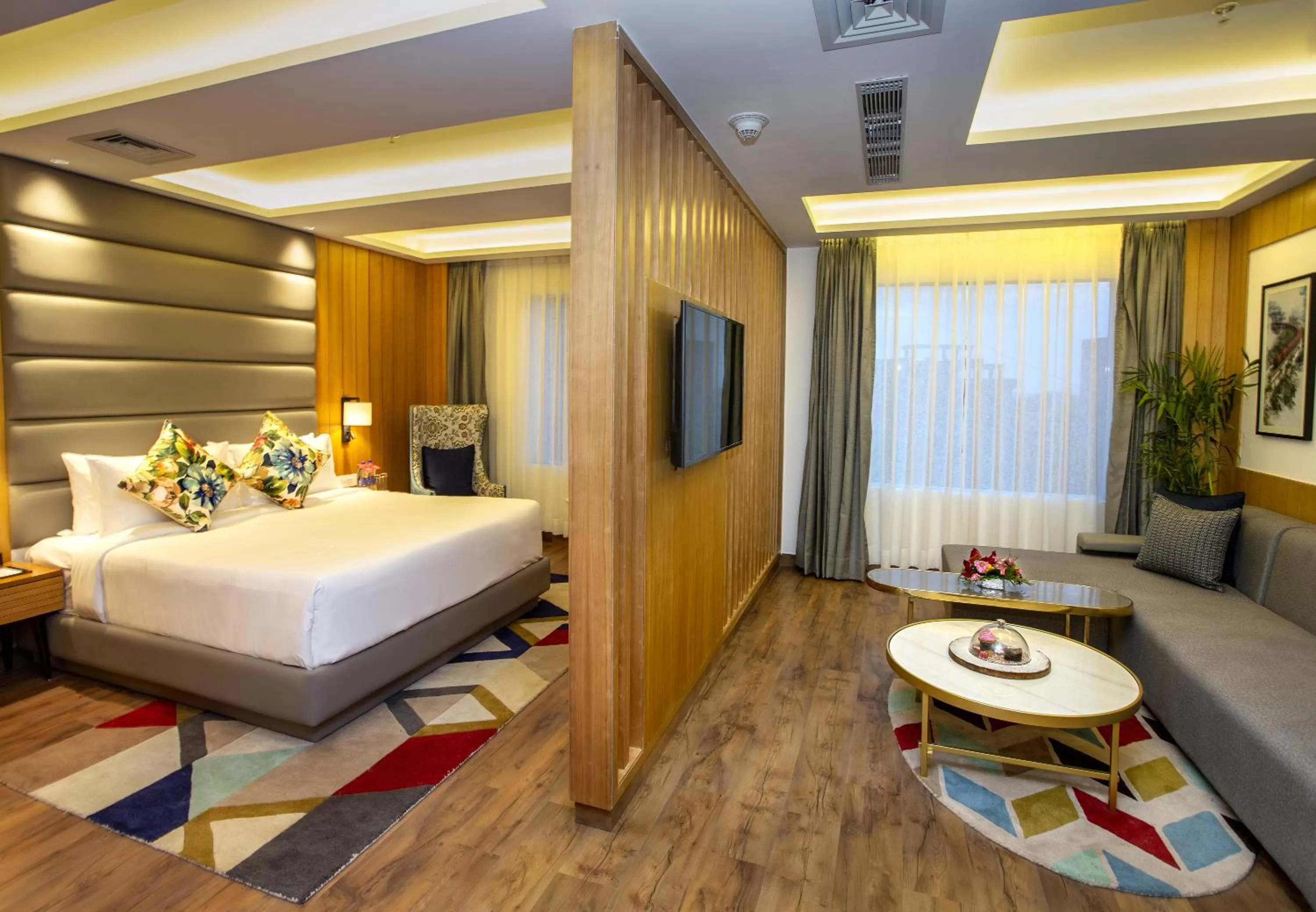 Bedroom, Bed in Ramada by Wyndham Katra Station Road