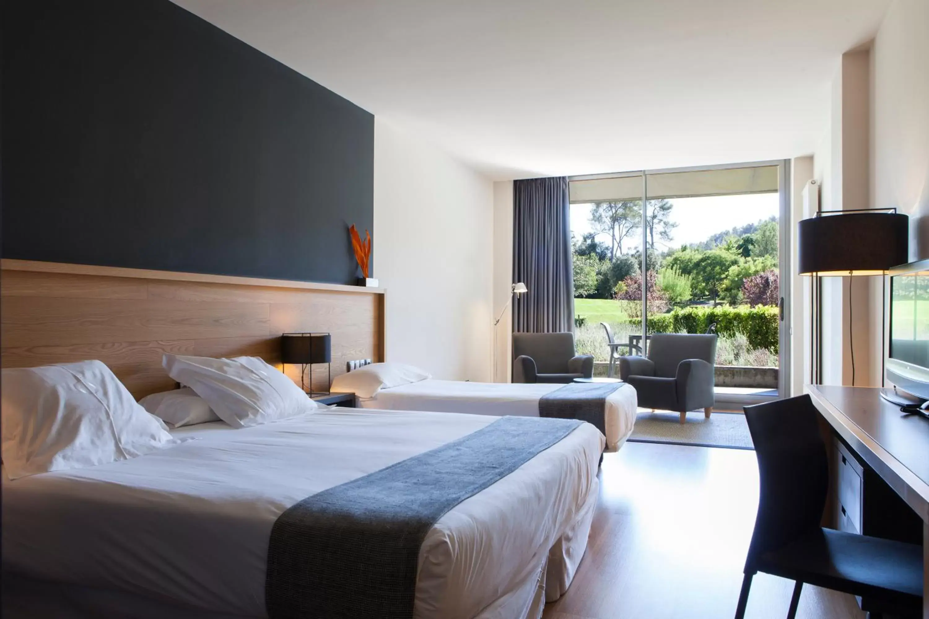 Triple Room with Terrace in Hotel Món Sant Benet Triple Room with Terrace in Hotel Món Sant Benet