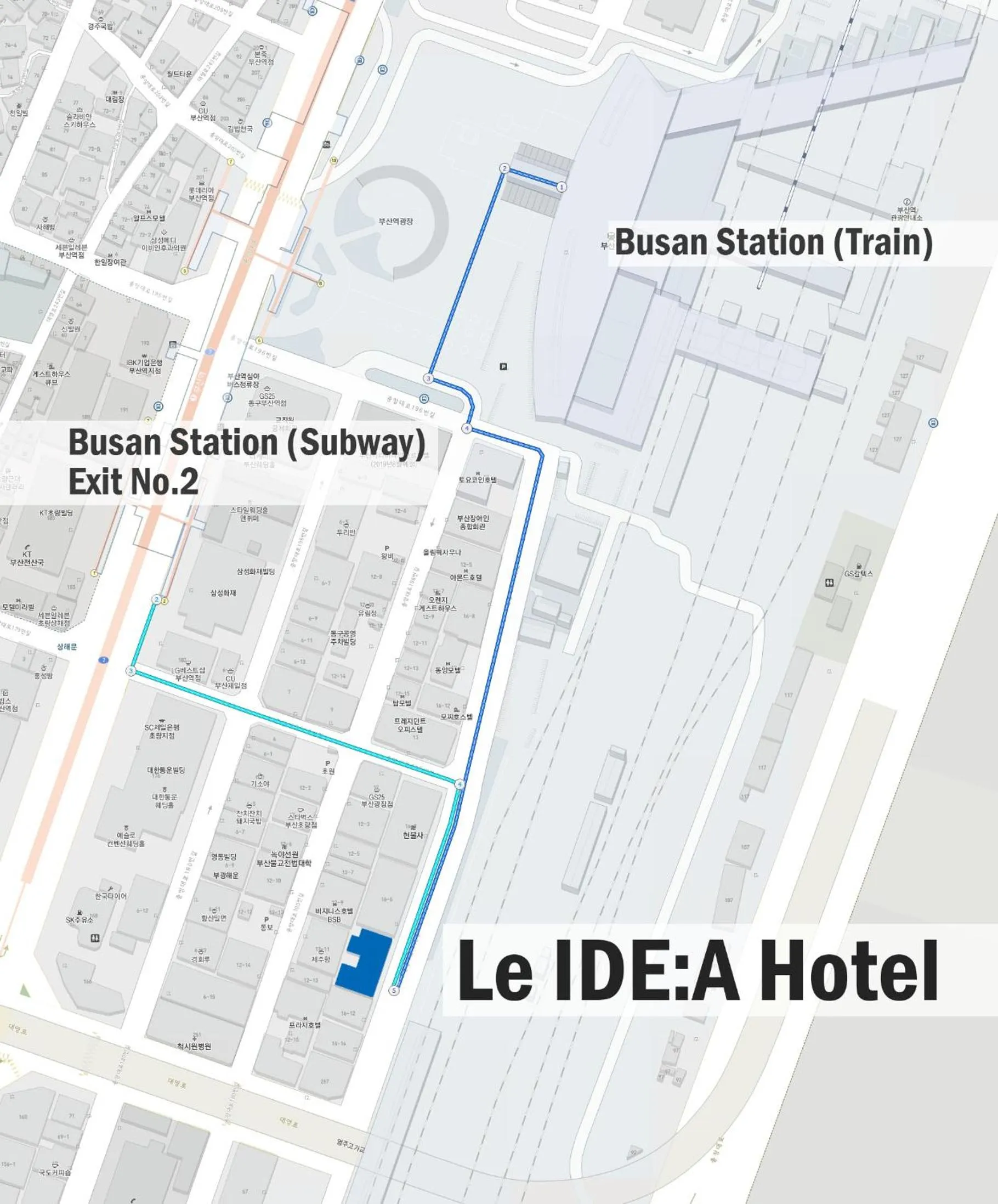 Location in Le Idea Hotel Busan Station