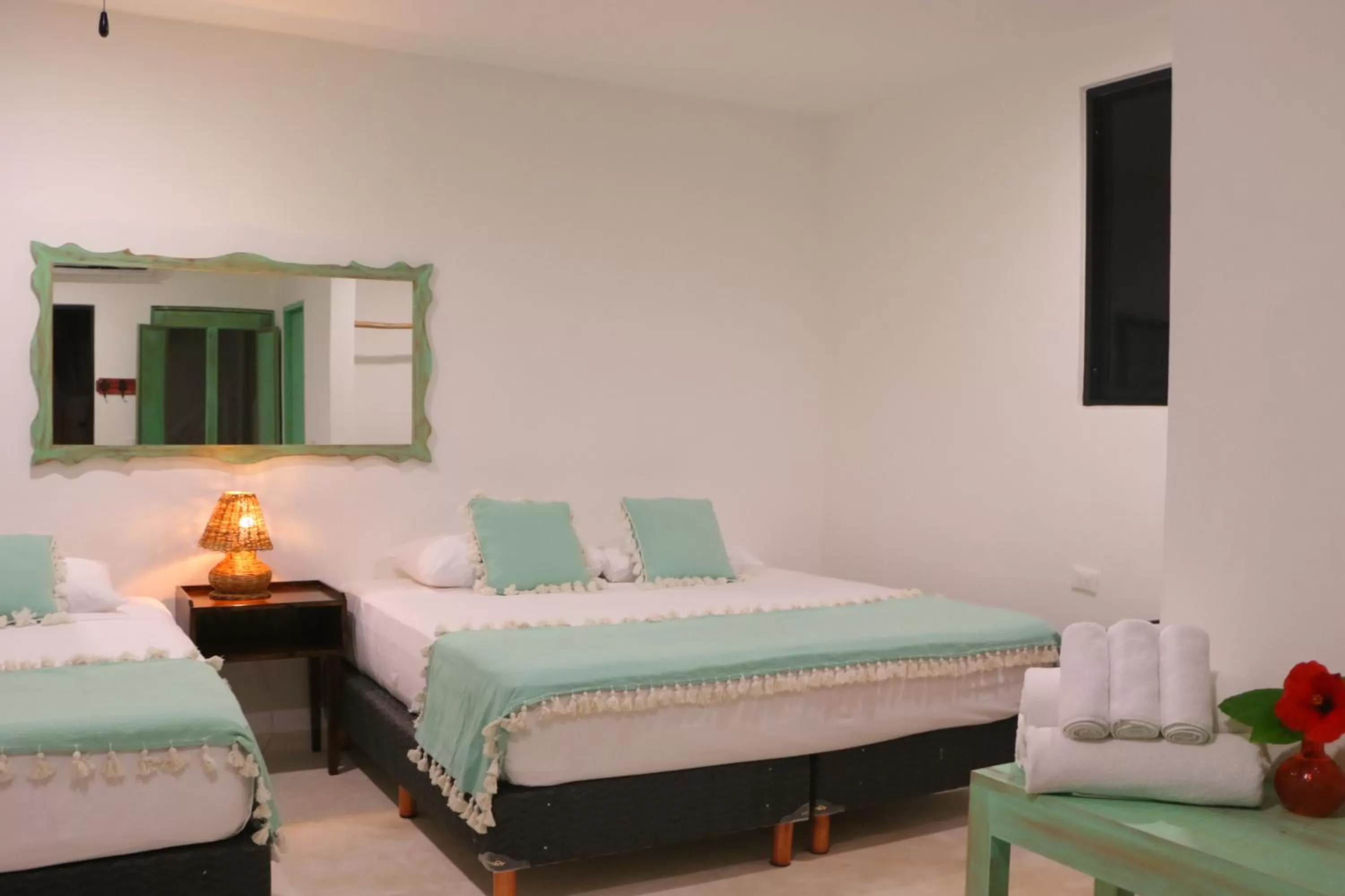 Bed in Punta Piedra Beach Posada