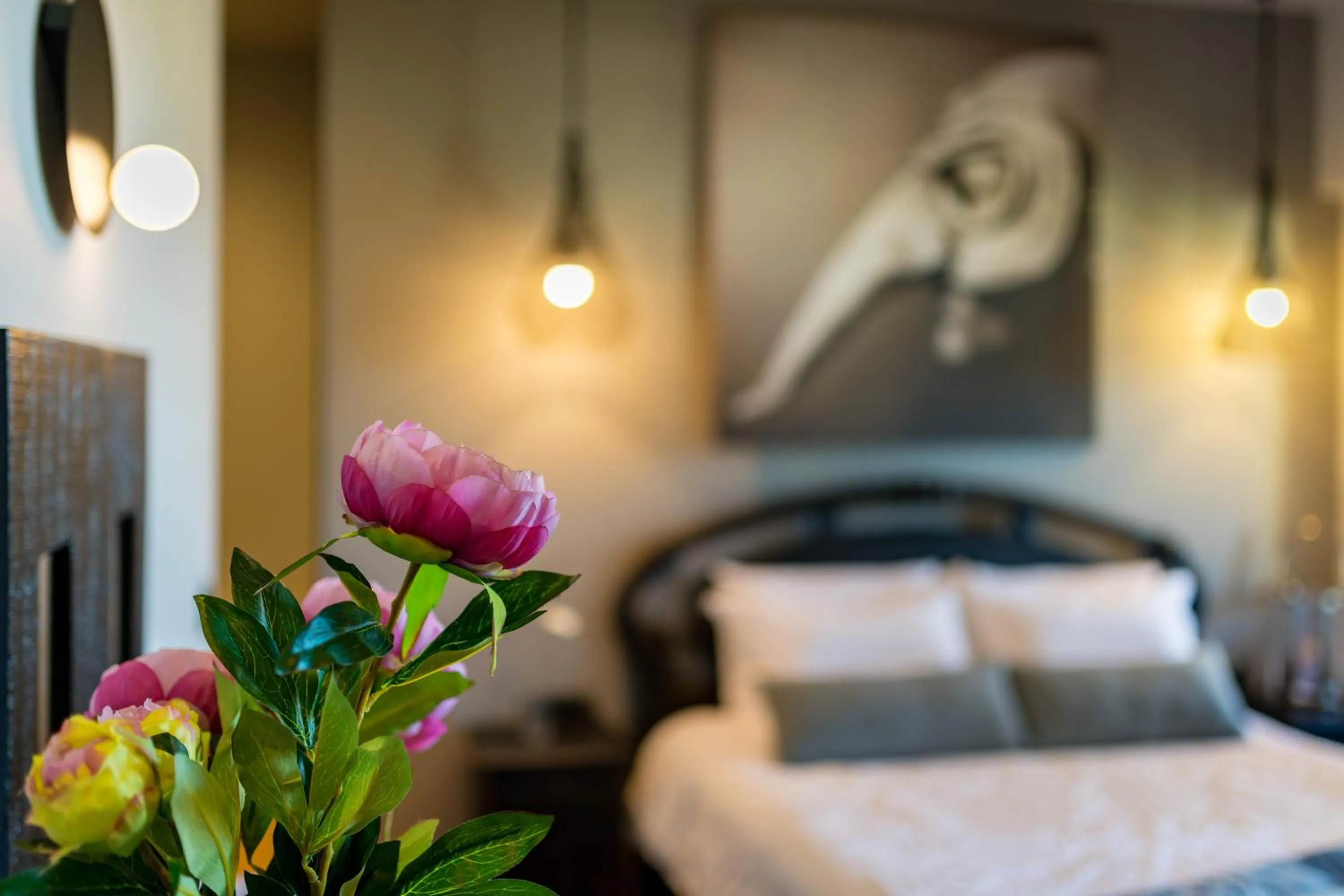 Bed in Anthemion Suites and Villas