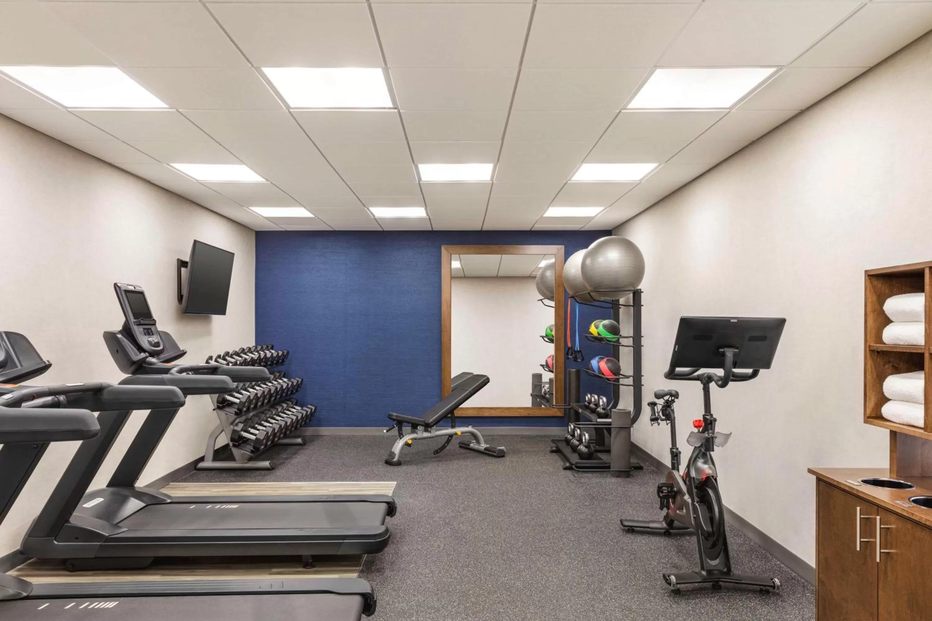 Fitness centre/facilities in Hampton Inn & Suites Valparaiso