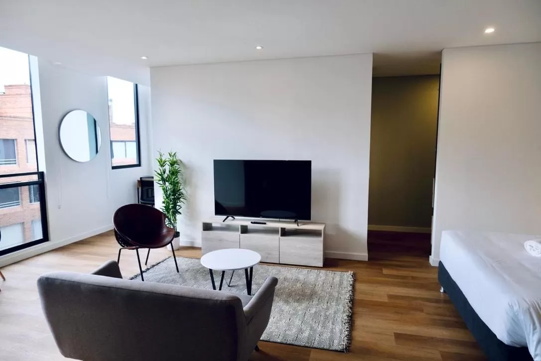 TV and multimedia, TV/Entertainment Center in Kubik apartments in Exclusive Virrey