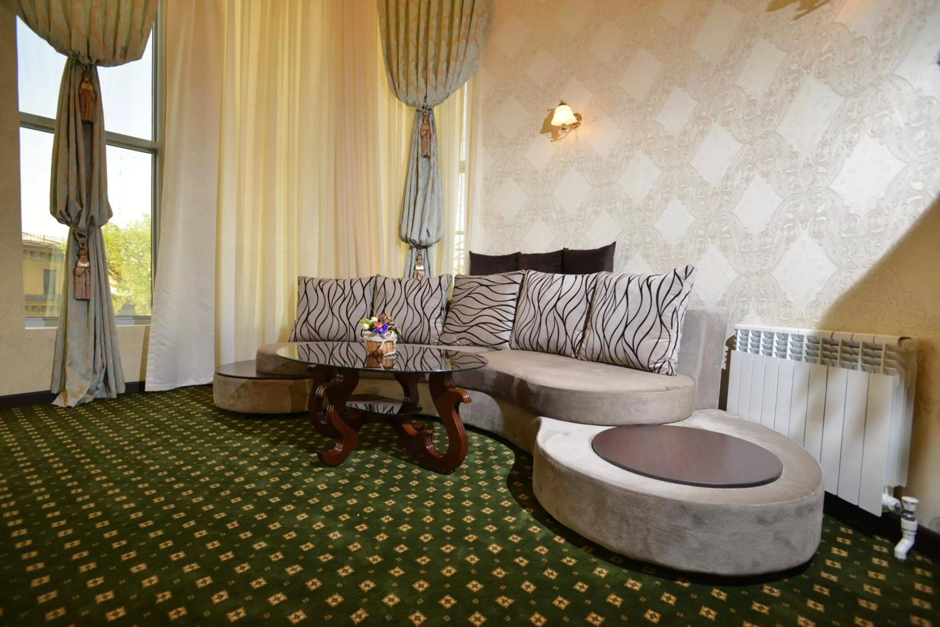 Seating area in Gloria Hotel