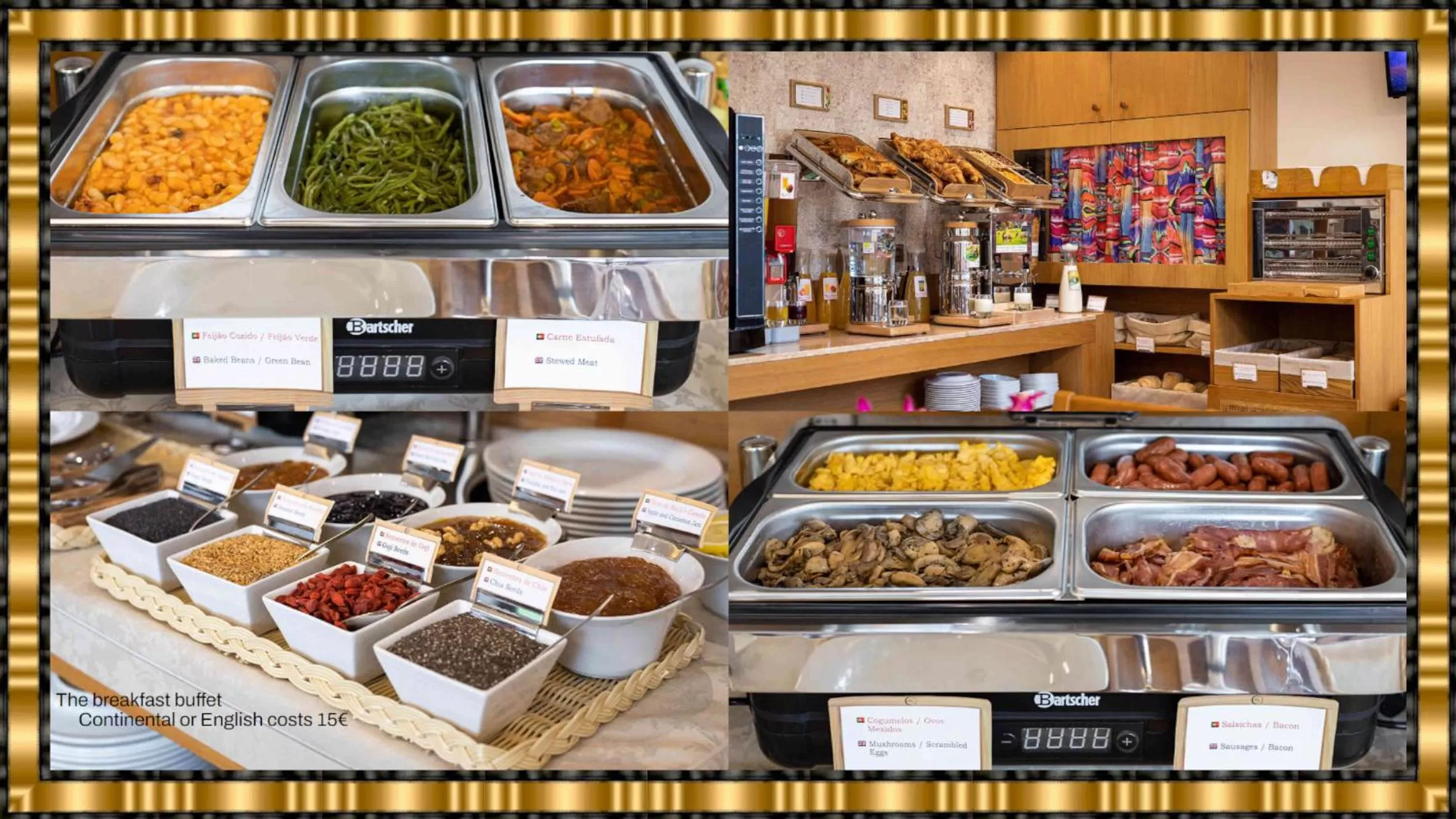 Breakfast in Hotel Jaguar Oporto - Airport to Hotel and City Center and Vice-Versa is a Free and Continuous Shuttle Service from 7AM to 8PM