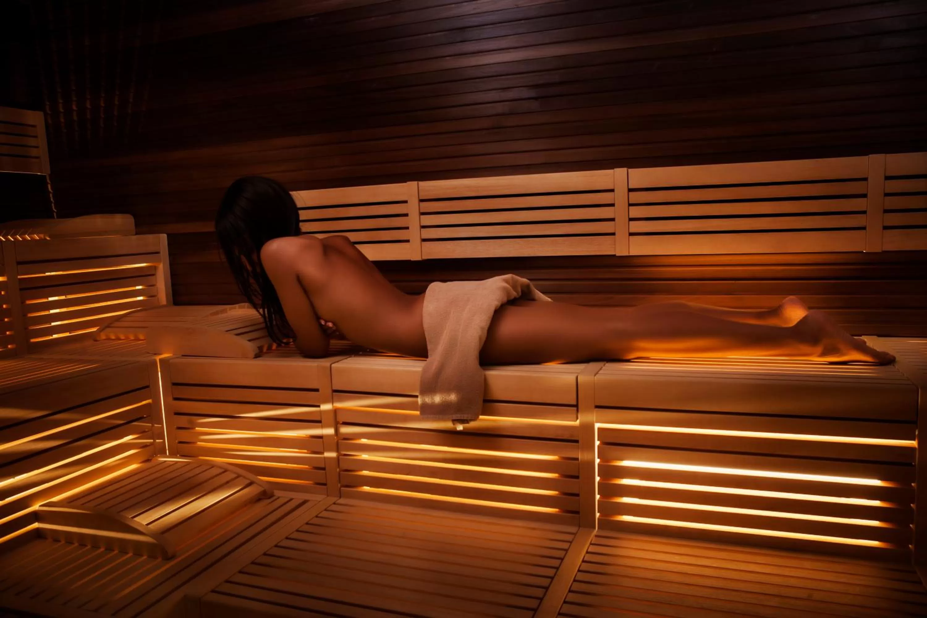Sauna in Le Rose Spa Hotel