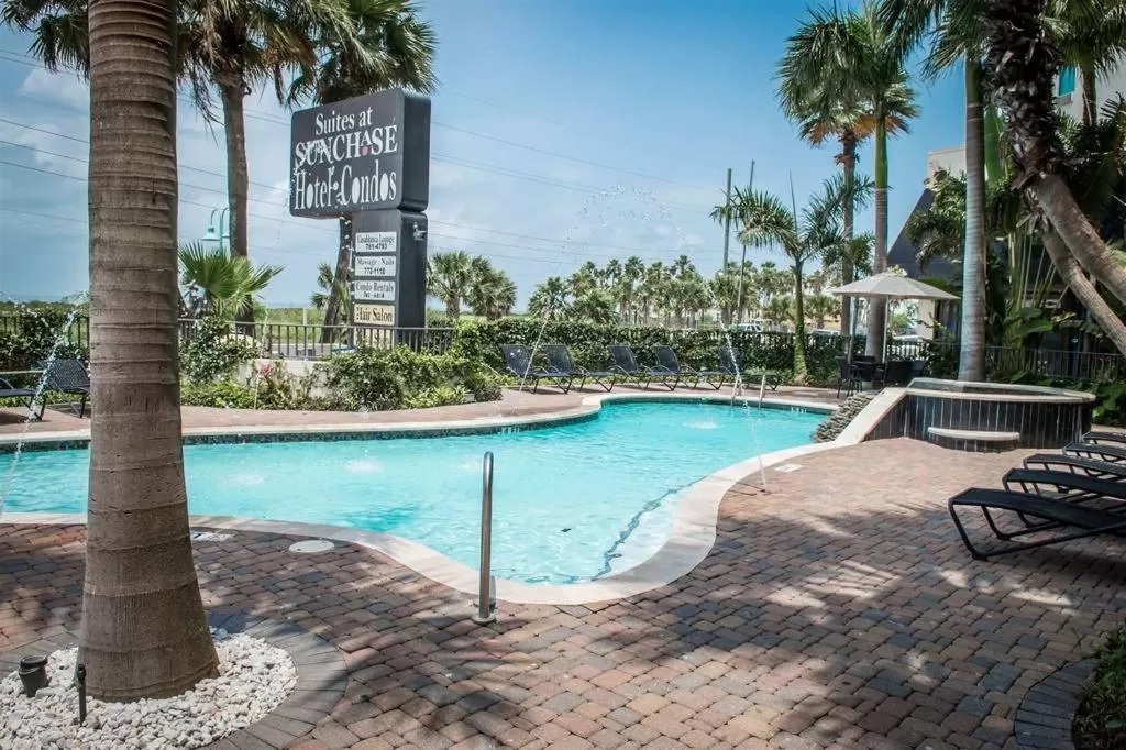Pool view in Sunchase Inn & Suites