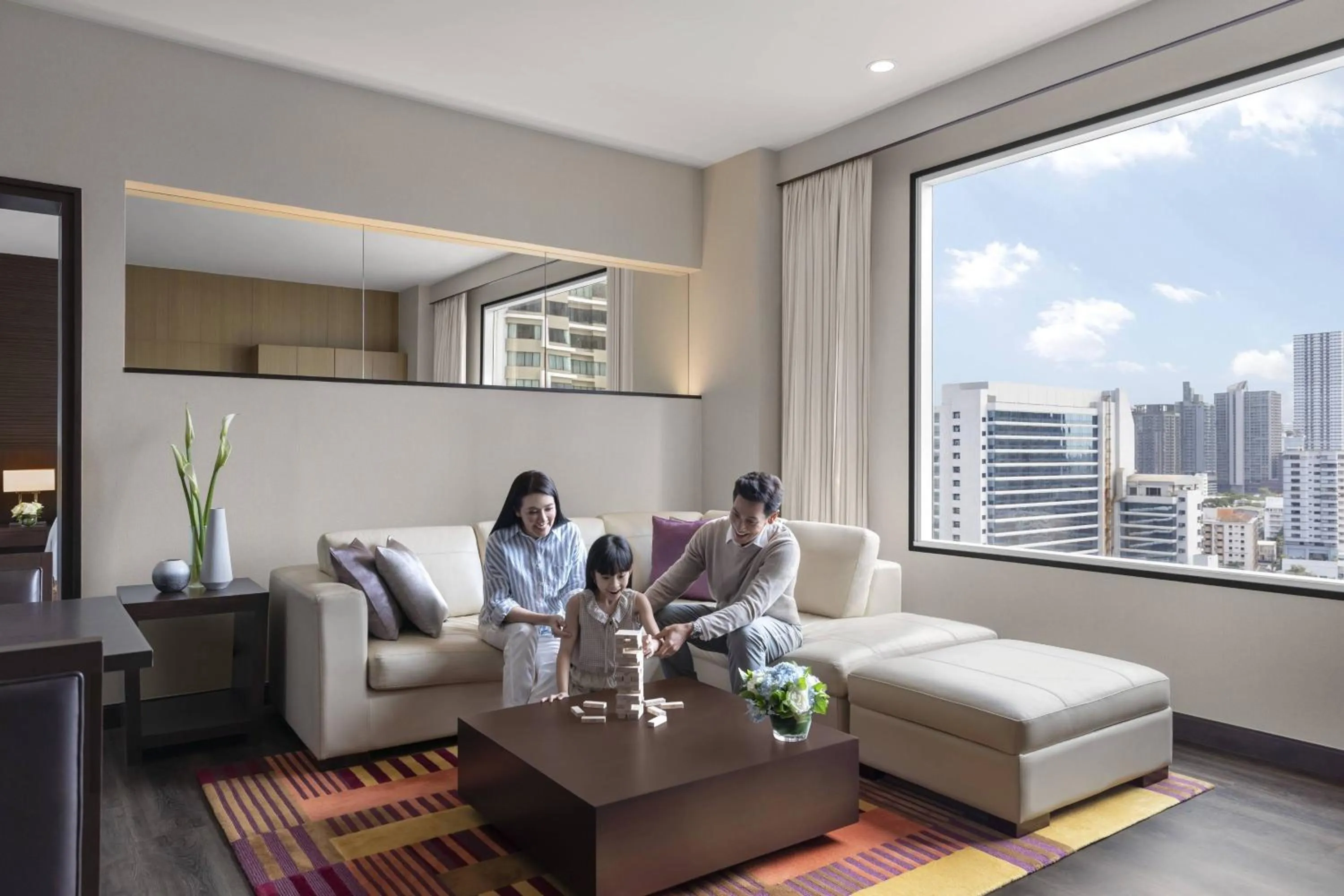 Living room in Marriott Executive Apartments Sukhumvit Park, Bangkok